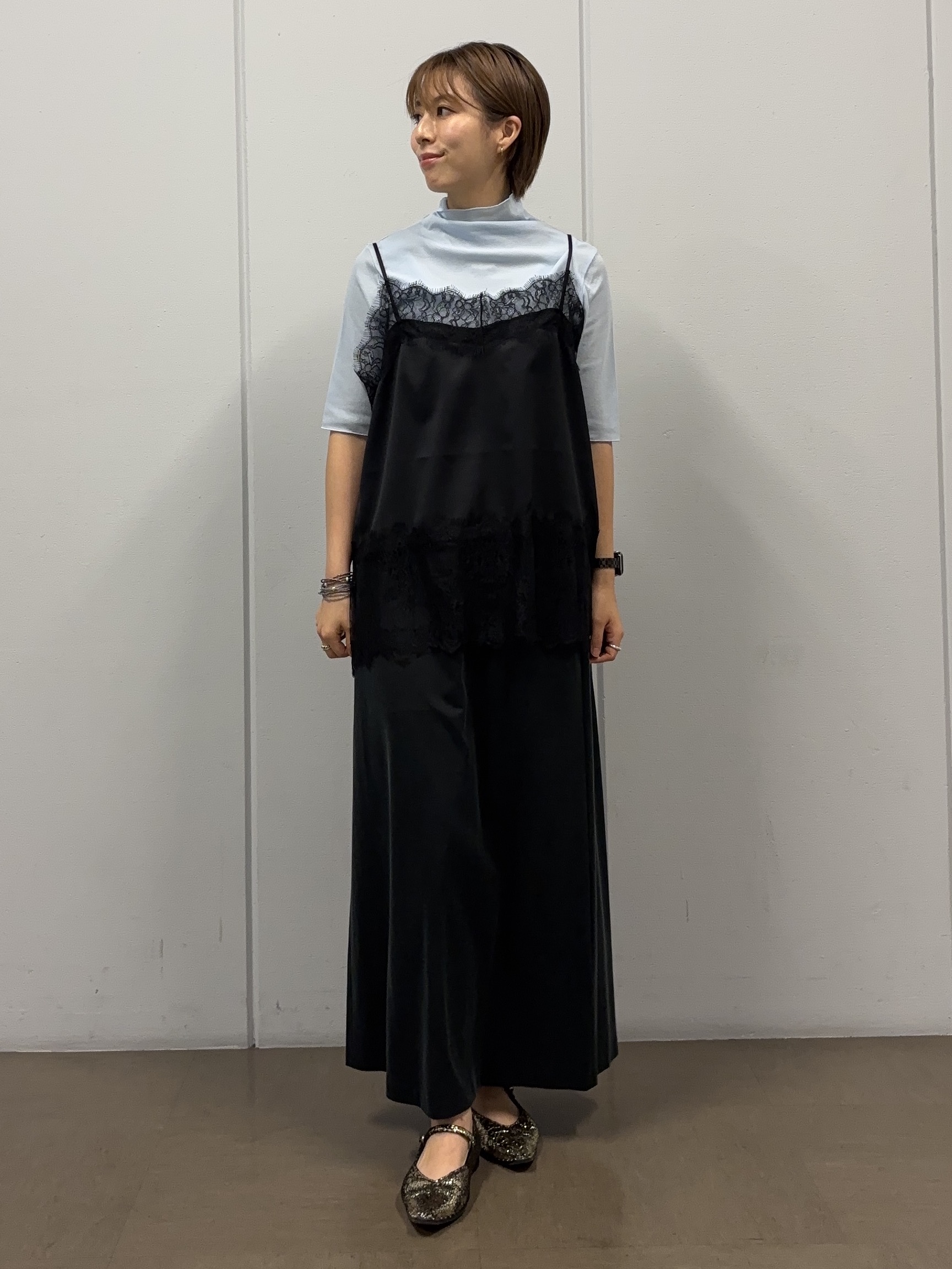 tsujiさんの「UNTITLED｜【重ね着レイヤードに】シアーテレコハイネックトップス」を使ったコーディネート