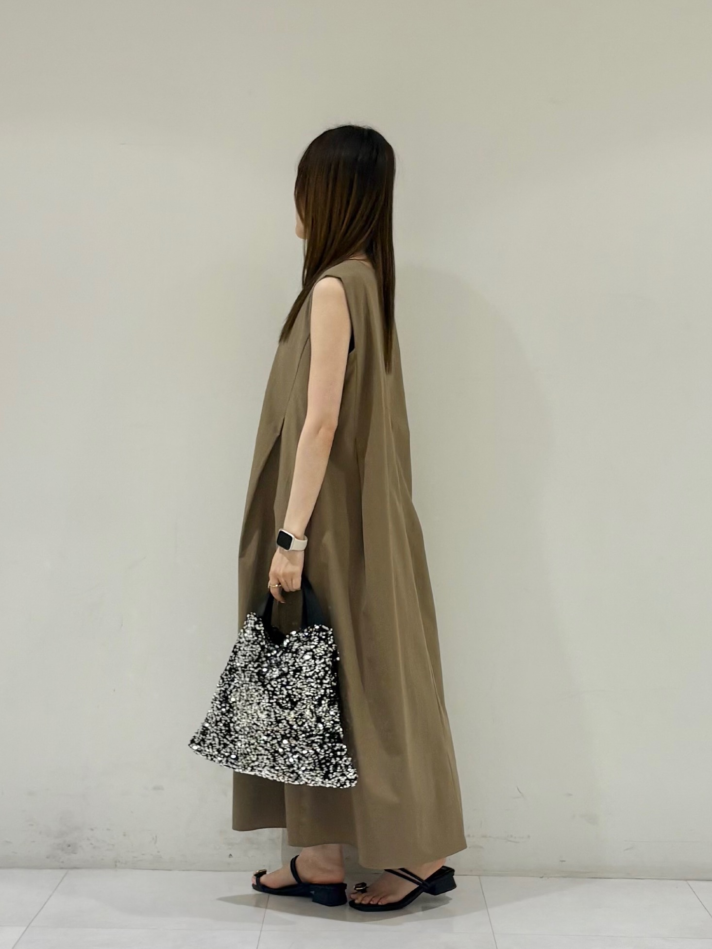 kyokaさんの「UNTITLED｜【残暑も快適/接触冷感/UVカット/吸水速乾】Aラインロングワンピース」を使ったコーディネート