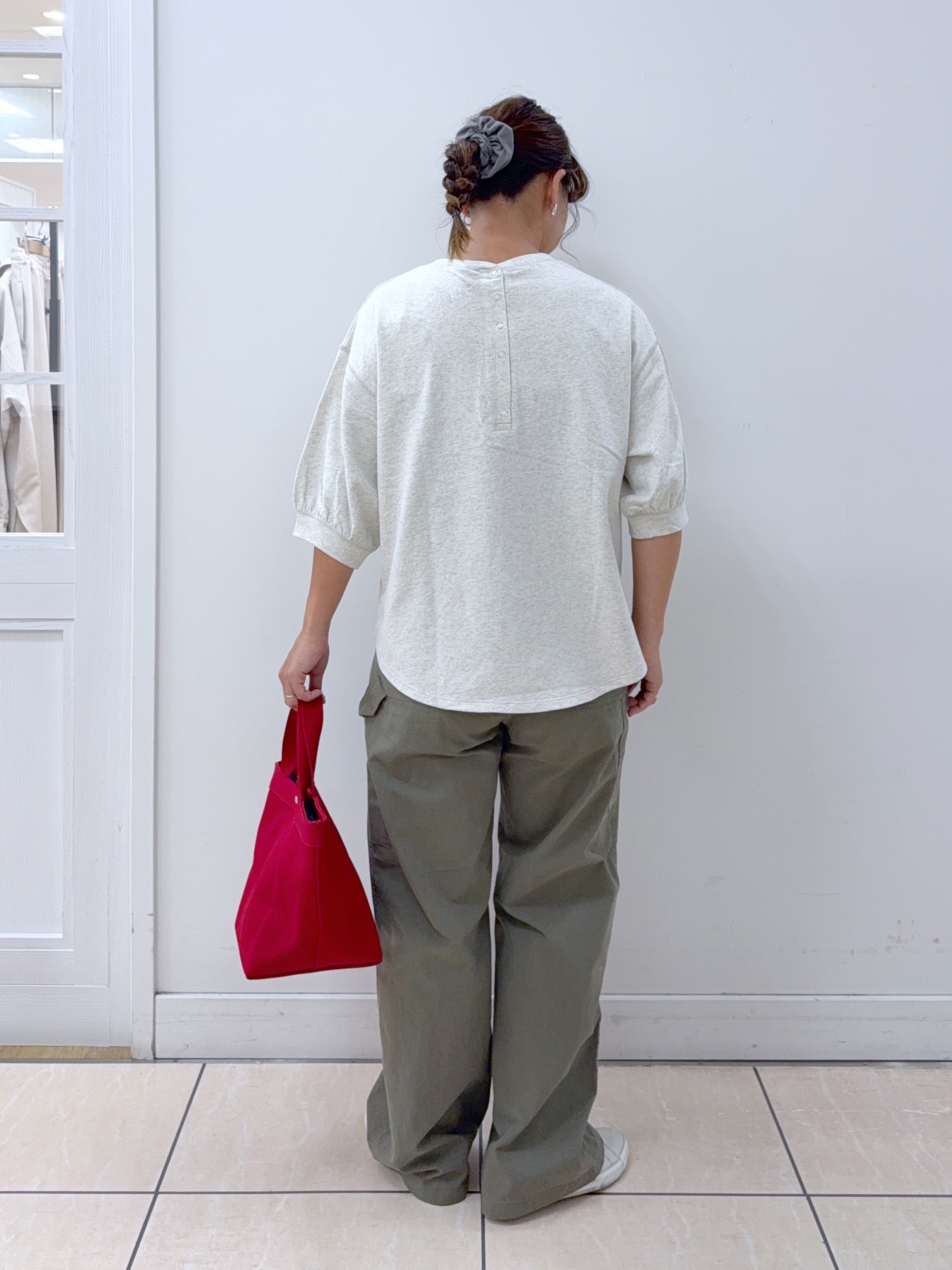 Osawaさんの「Dessin｜【高レビュー/洗える/XS-L】バックヘンリーミニ裏毛 5分袖」を使ったコーディネート