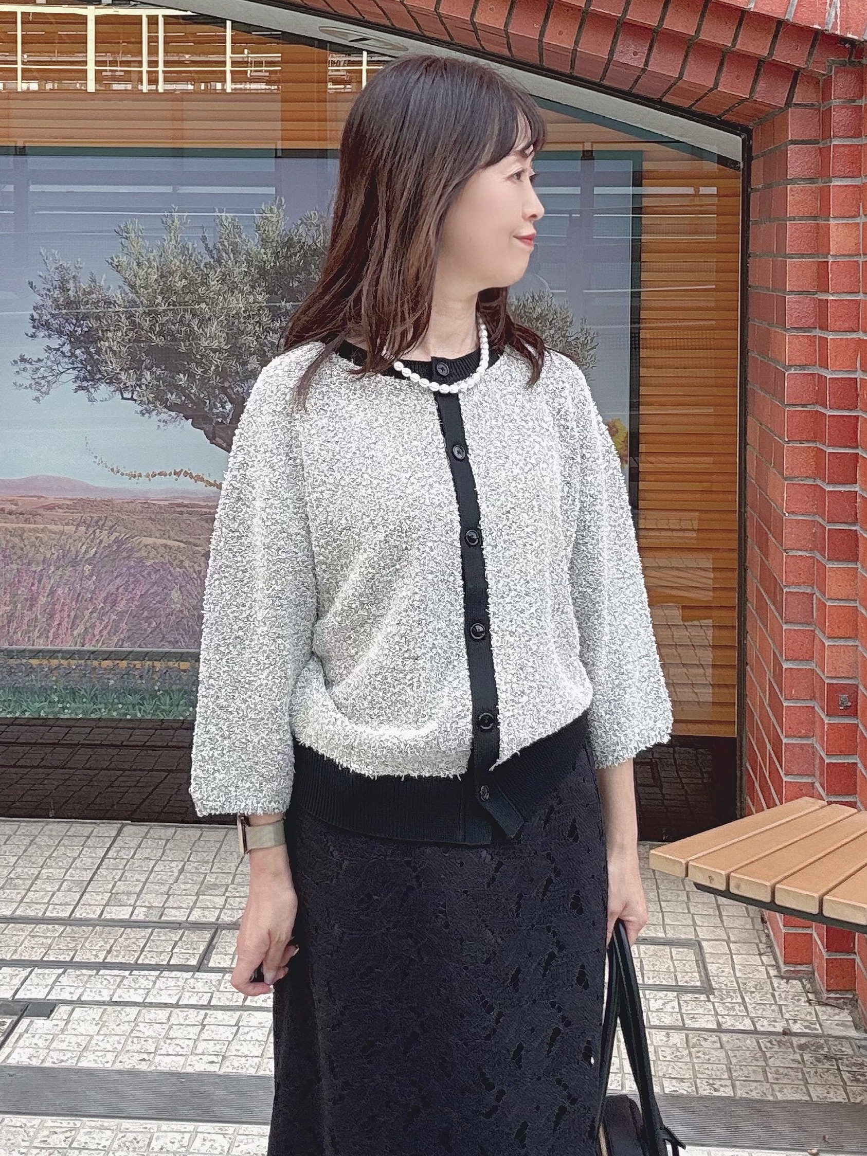 makiさんの「UNTITLED｜【ジャケットライク/前後2WAY】コットン混カールプルオーバー」を使ったコーディネート