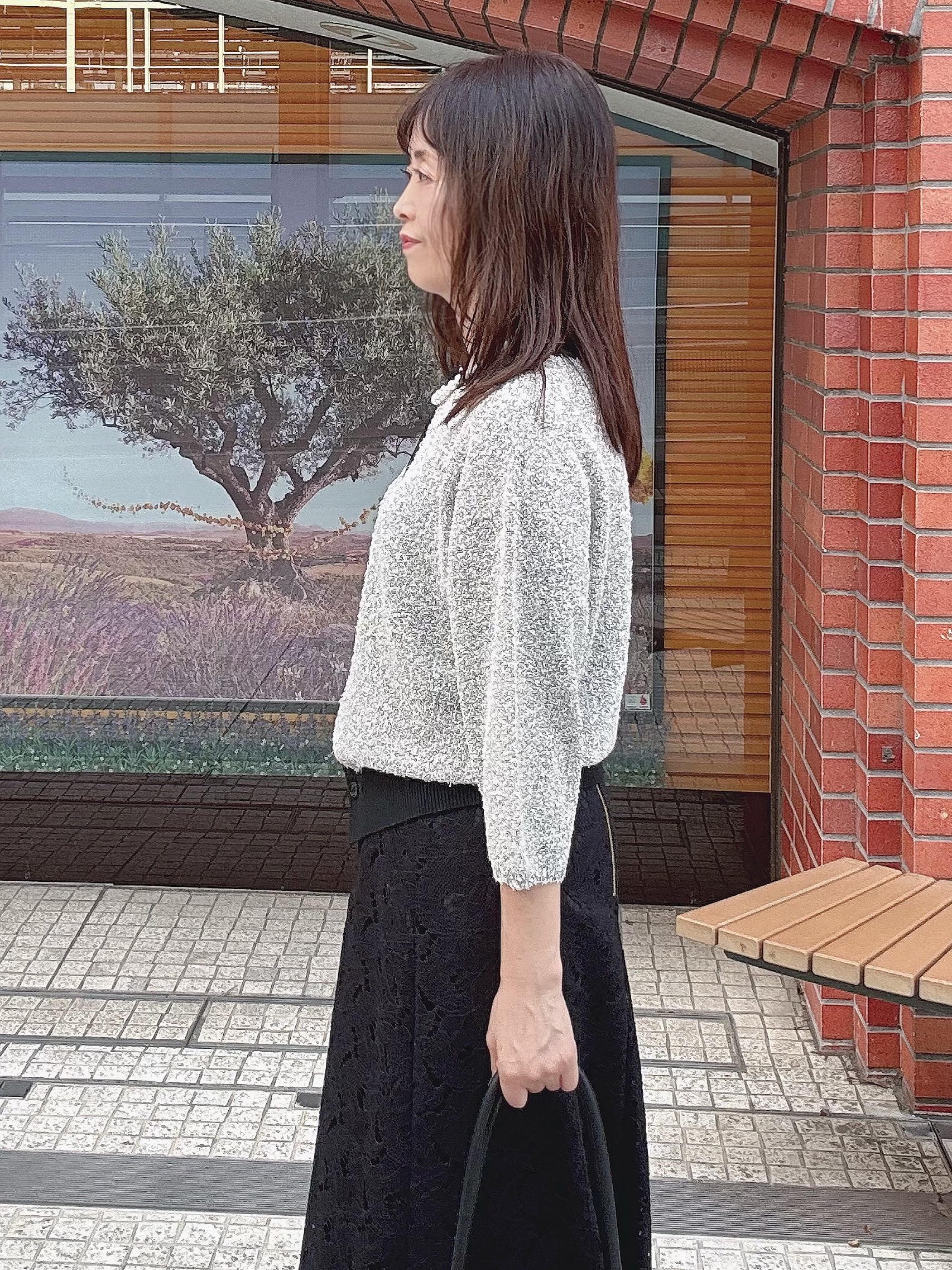 makiさんの「UNTITLED｜【ジャケットライク/前後2WAY】コットン混カールプルオーバー」を使ったコーディネート