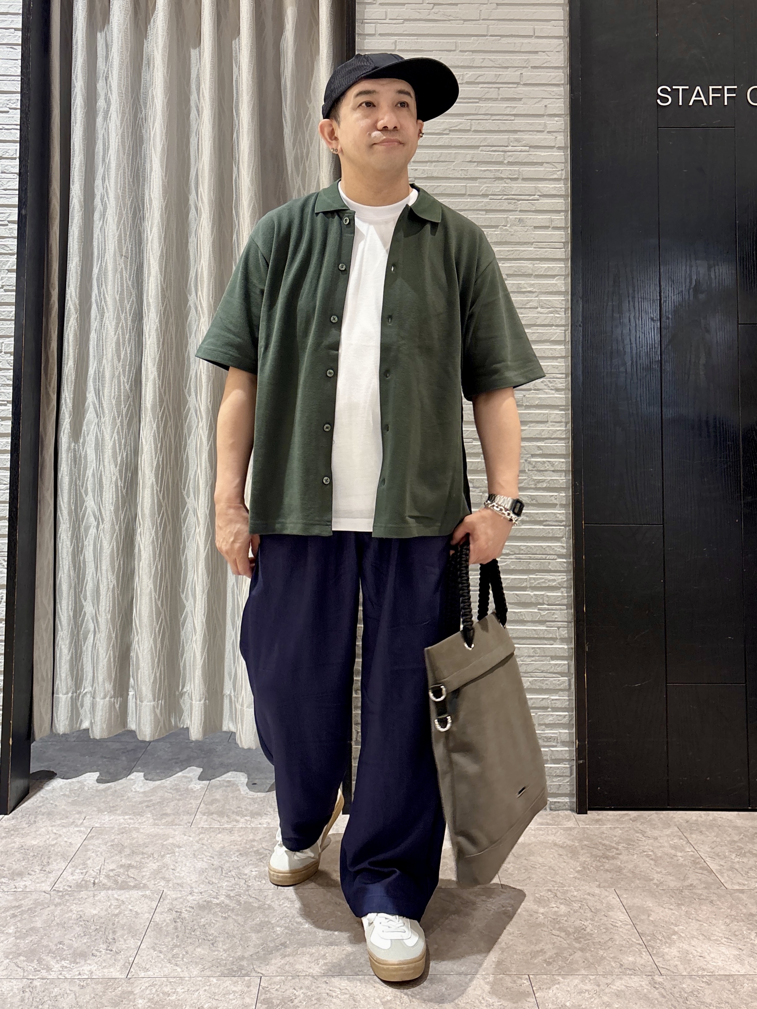Pーyamaさんの「THE SHOP TK｜【半袖シャツ＋インナー セットアイテム】カノコ半袖シャツ＆半袖Tシャツ」を使ったコーディネート