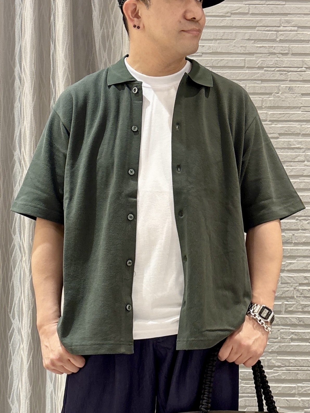 Pーyamaさんの「THE SHOP TK｜【半袖シャツ＋インナー セットアイテム】カノコ半袖シャツ＆半袖Tシャツ」を使ったコーディネート