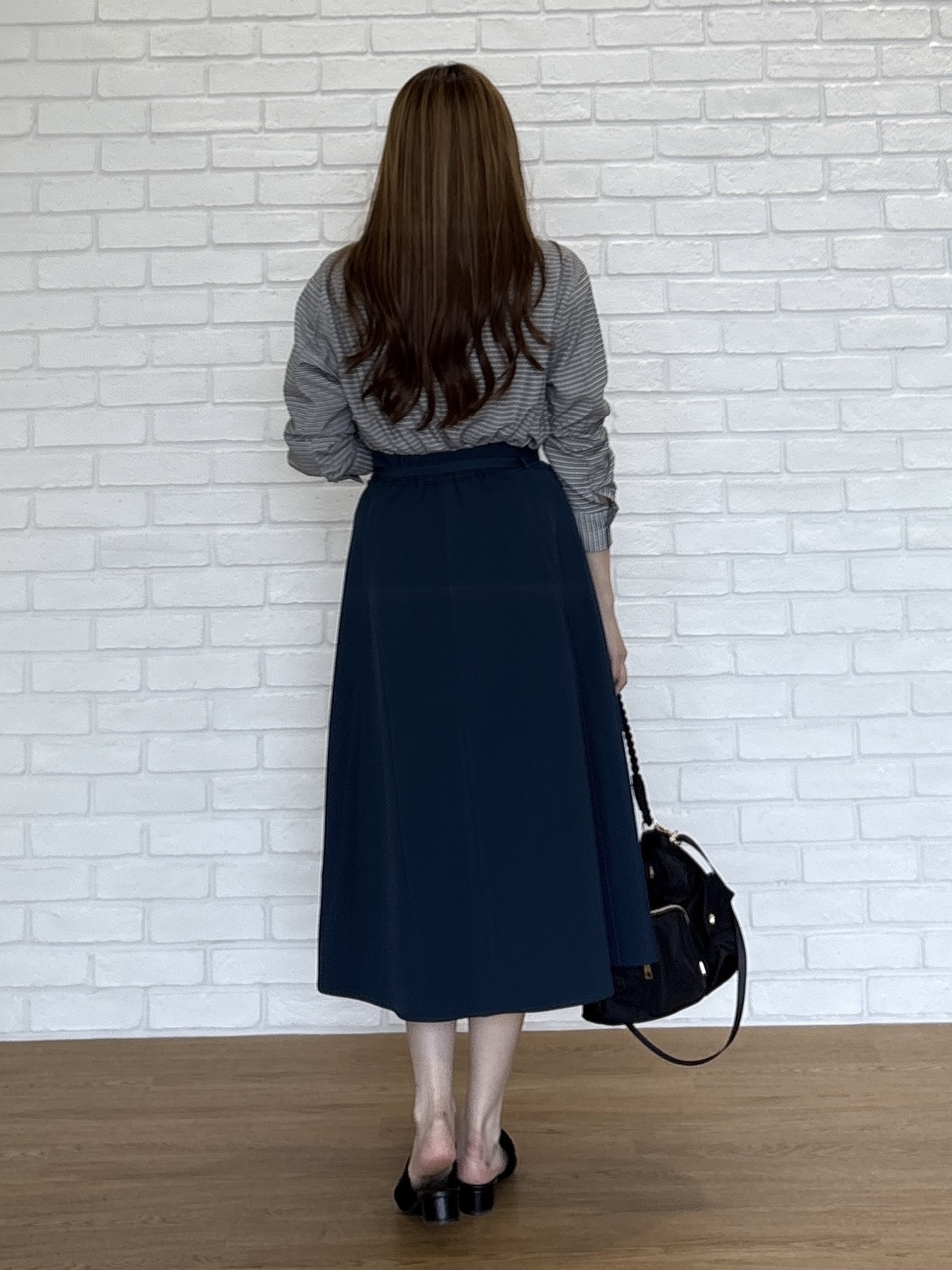 sayaさんの「grove｜1枚着でも羽織りでも。 バンドカラースキッパーシャツ」を使ったコーディネート