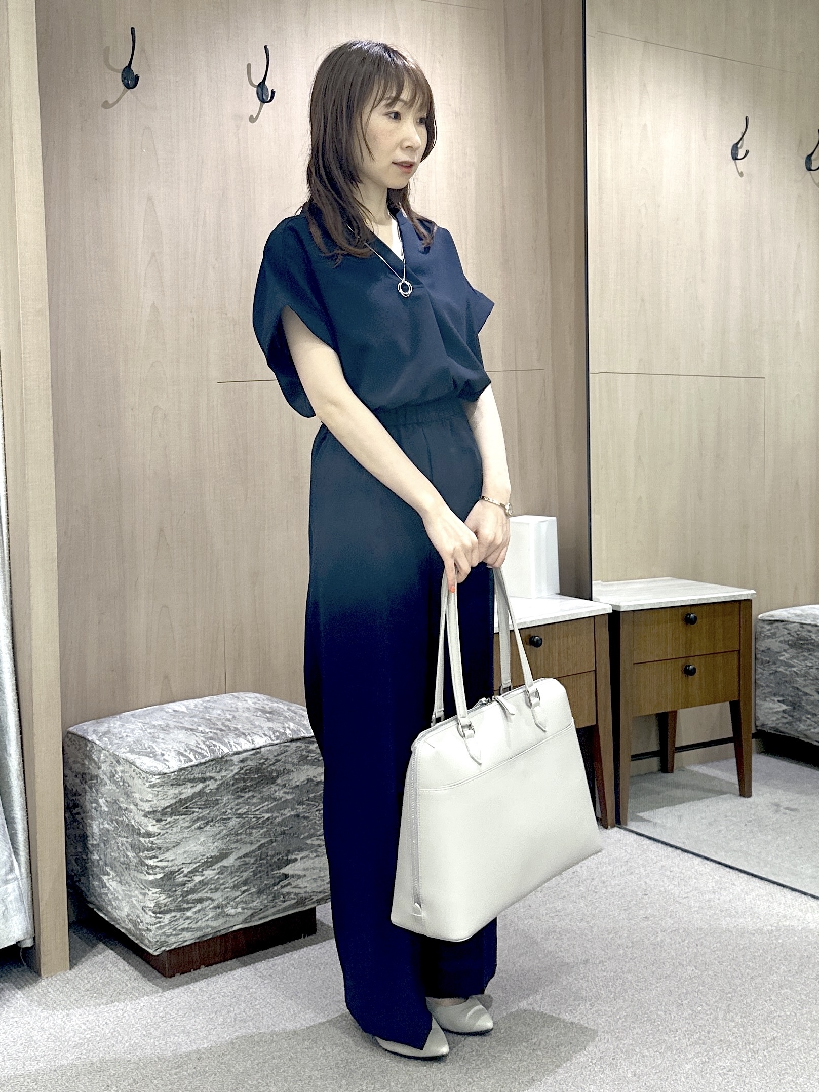 Miwaさんの「UNTITLED｜【セットアップ可/UVカット】エアリークールブラウス」を使ったコーディネート