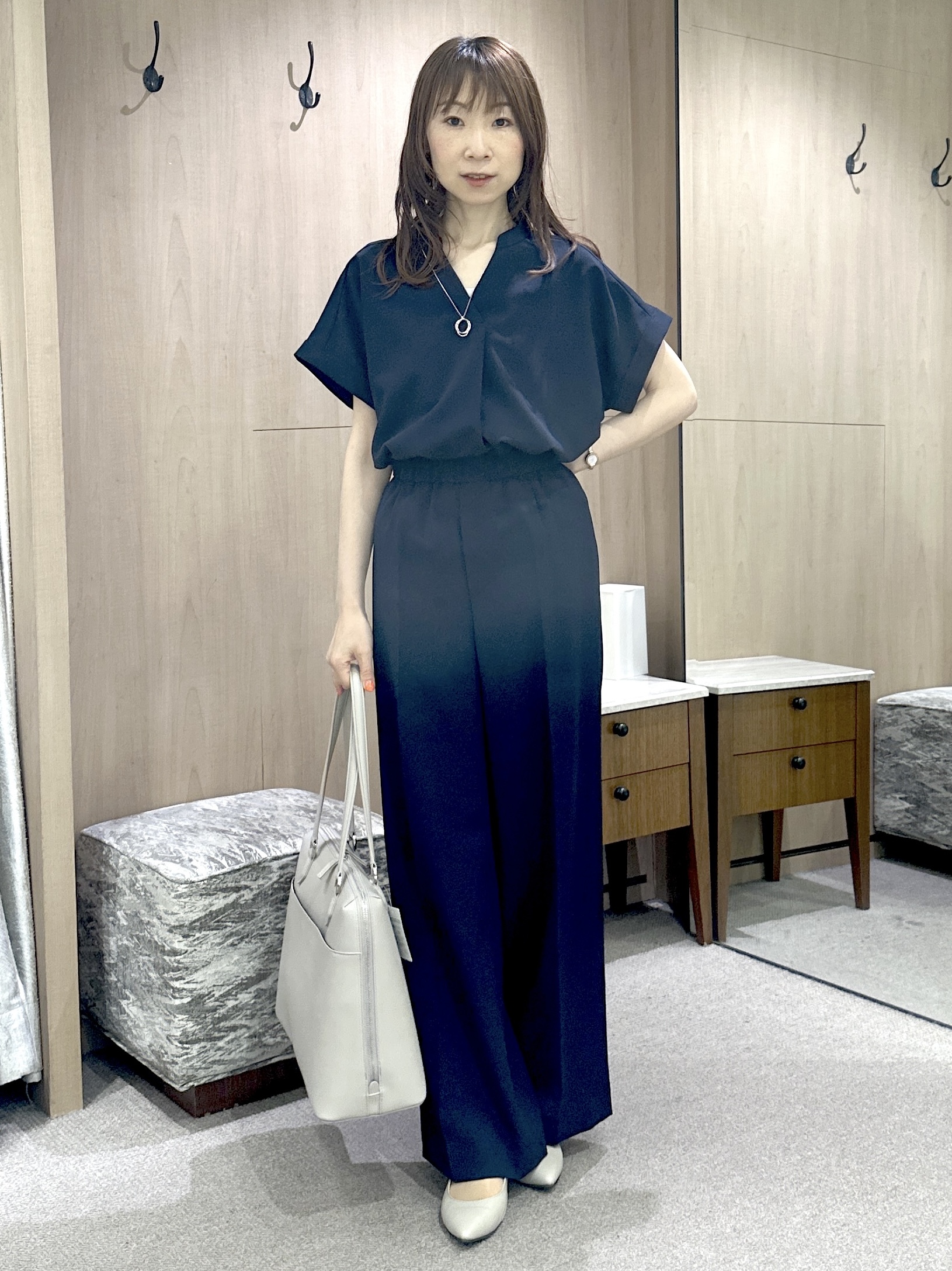 Miwaさんの「UNTITLED｜【セットアップ可/UVカット】エアリークールブラウス」を使ったコーディネート