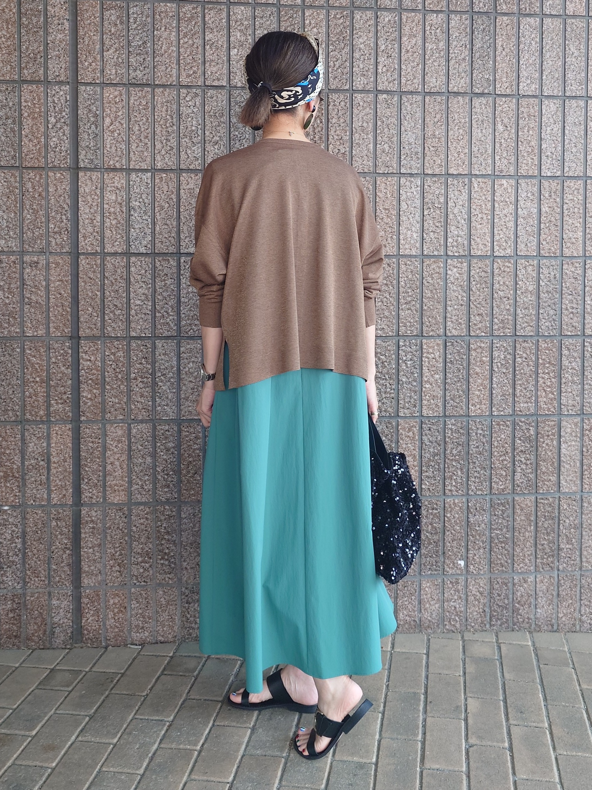 MUTSUKOさんの「UNTITLED｜【残暑も快適/接触冷感/UVカット/吸水速乾】Aラインロングワンピース」を使ったコーディネート