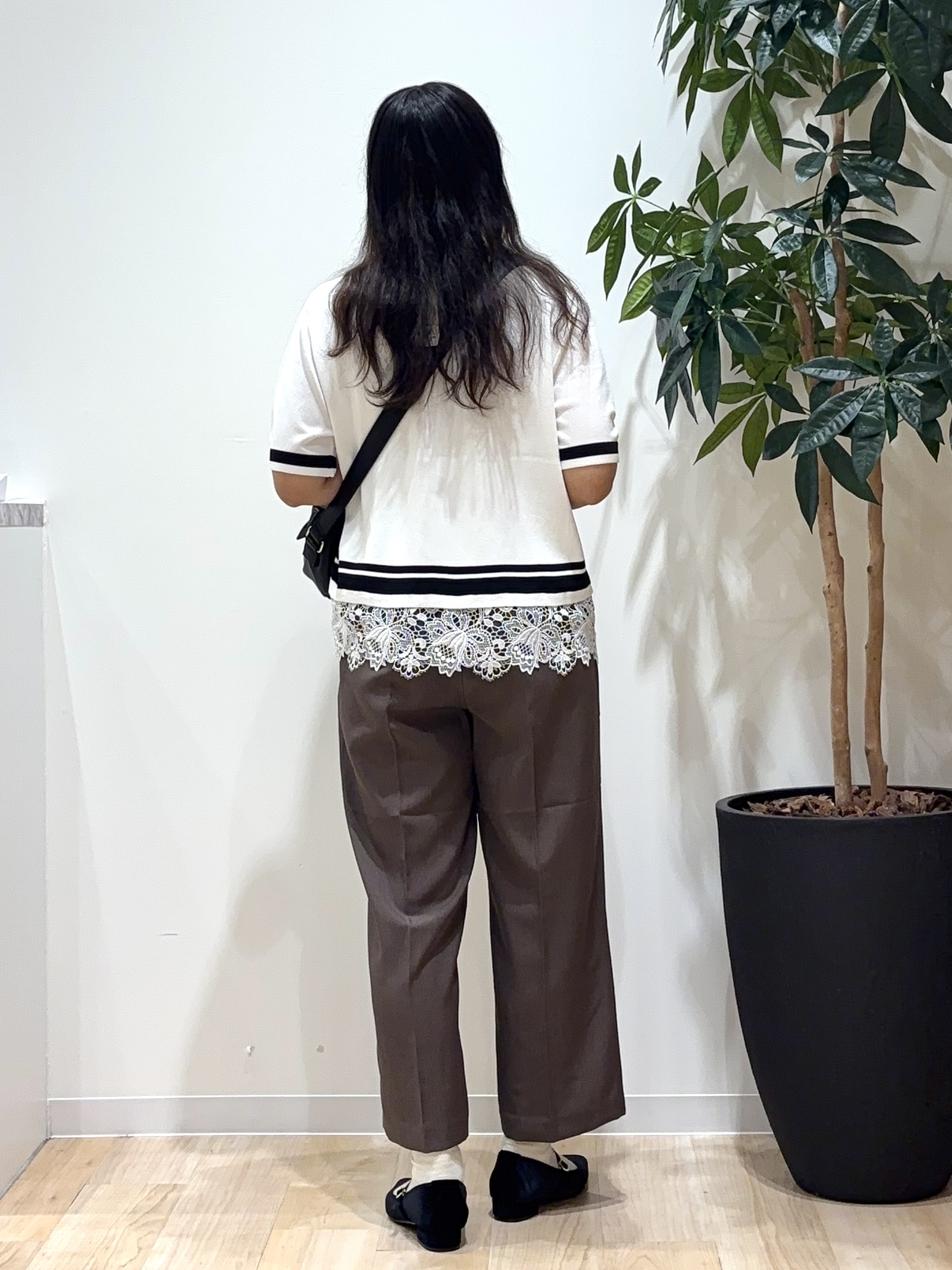 miraiさんの「grove｜【シリーズ累計36万枚／UVカット・洗濯機OK】やわらかドライタッチレースドッキングニット」を使ったコーディネート