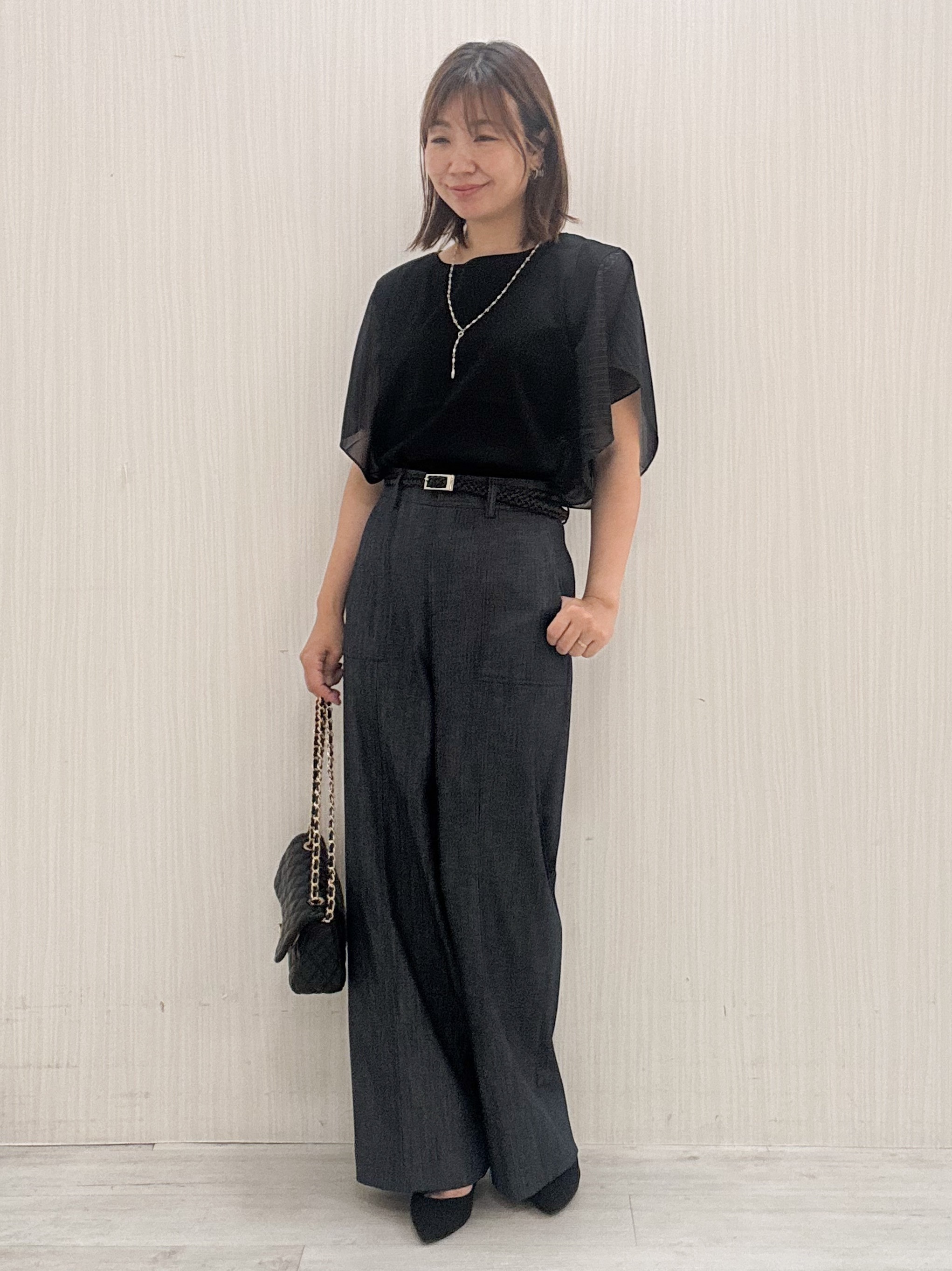 yuさんの「COUP DE CHANCE｜【手洗い可／日本製】フレンチシアーカットソー」を使ったコーディネート