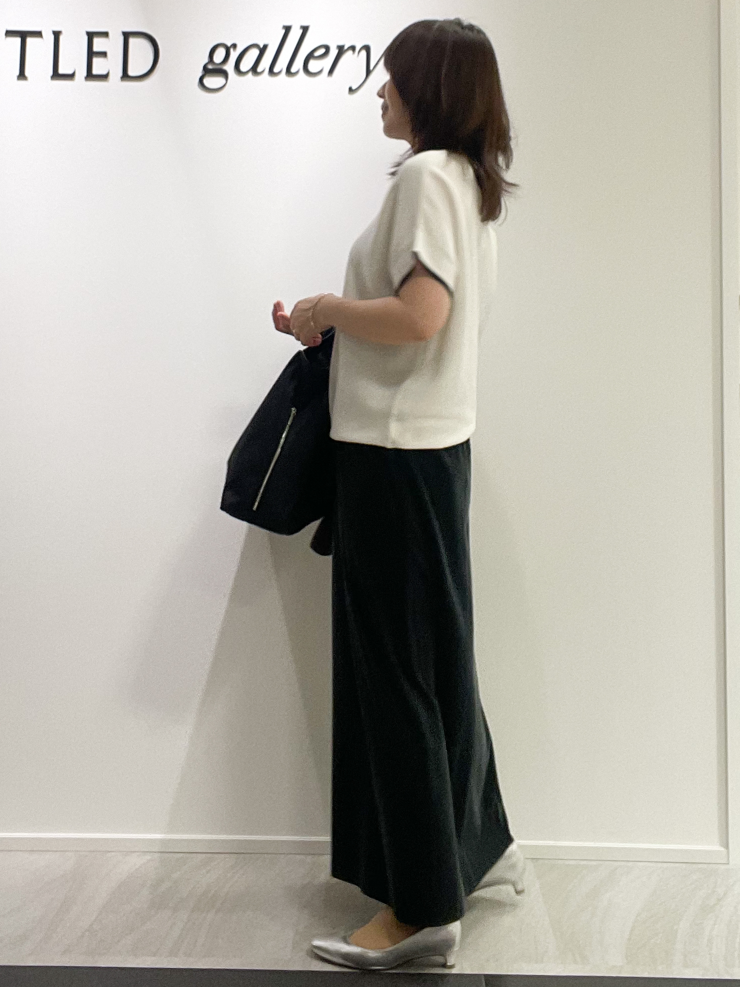 めいさんの「UNTITLED｜【11色展開/体型カバー】前後2WAYフレンチスリーブニット」を使ったコーディネート