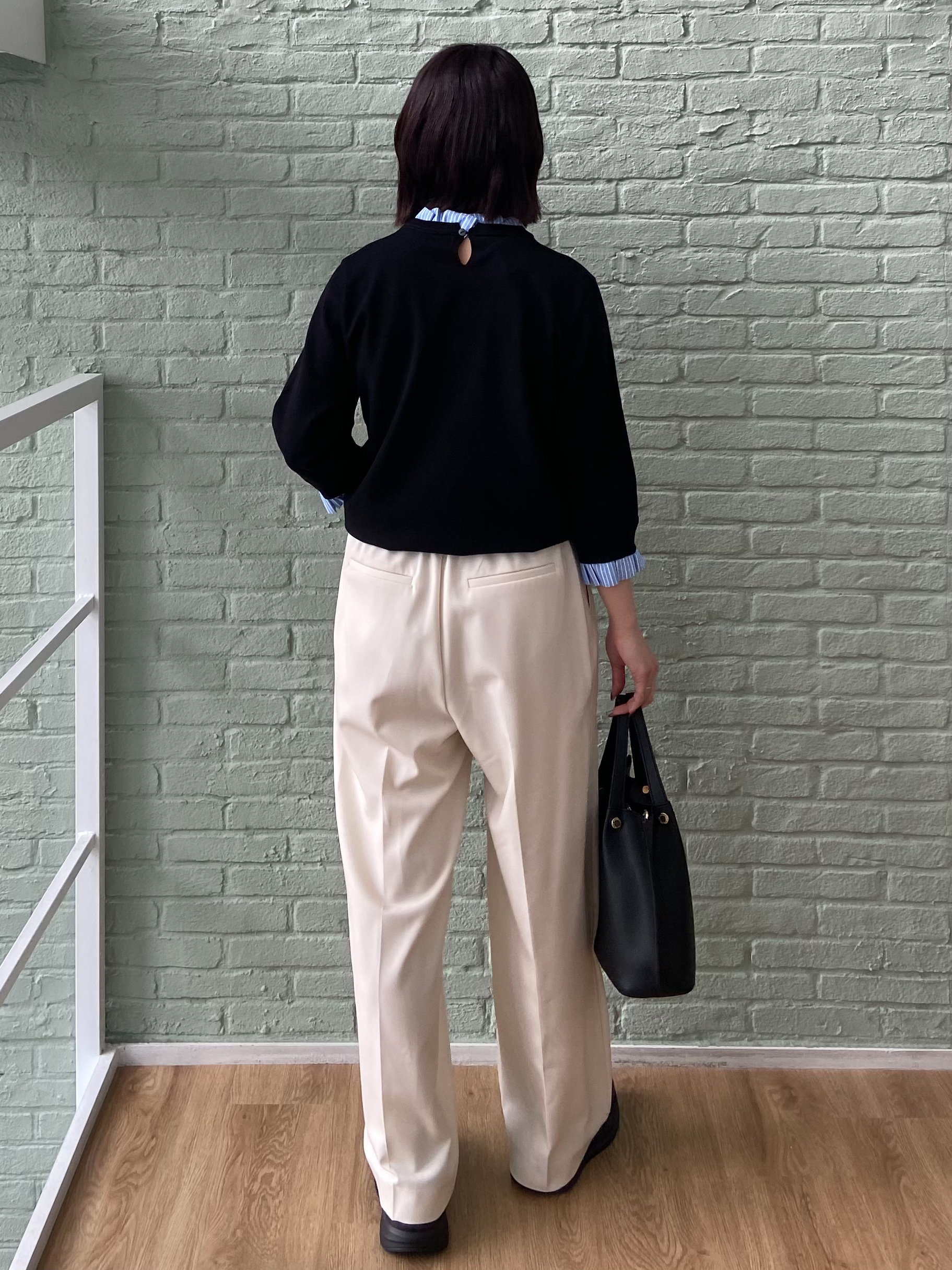 kimiさんの「OPAQUE.CLIP｜【UVケア／遮熱性】フリルドッキングニット《洗濯機OK》」を使ったコーディネート