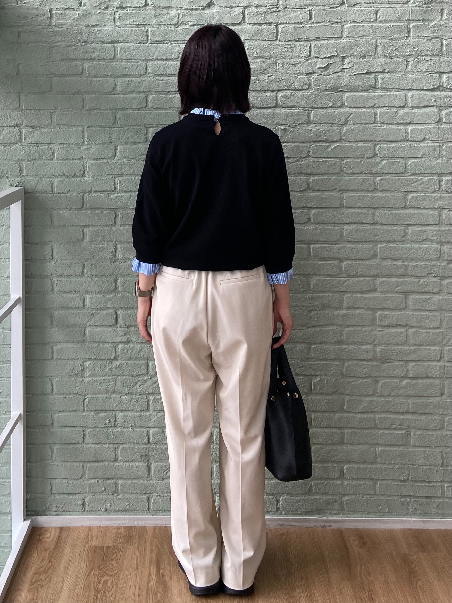 kimiさんの「OPAQUE.CLIP｜【UVケア／遮熱性】フリルドッキングニット《洗濯機OK》」を使ったコーディネート