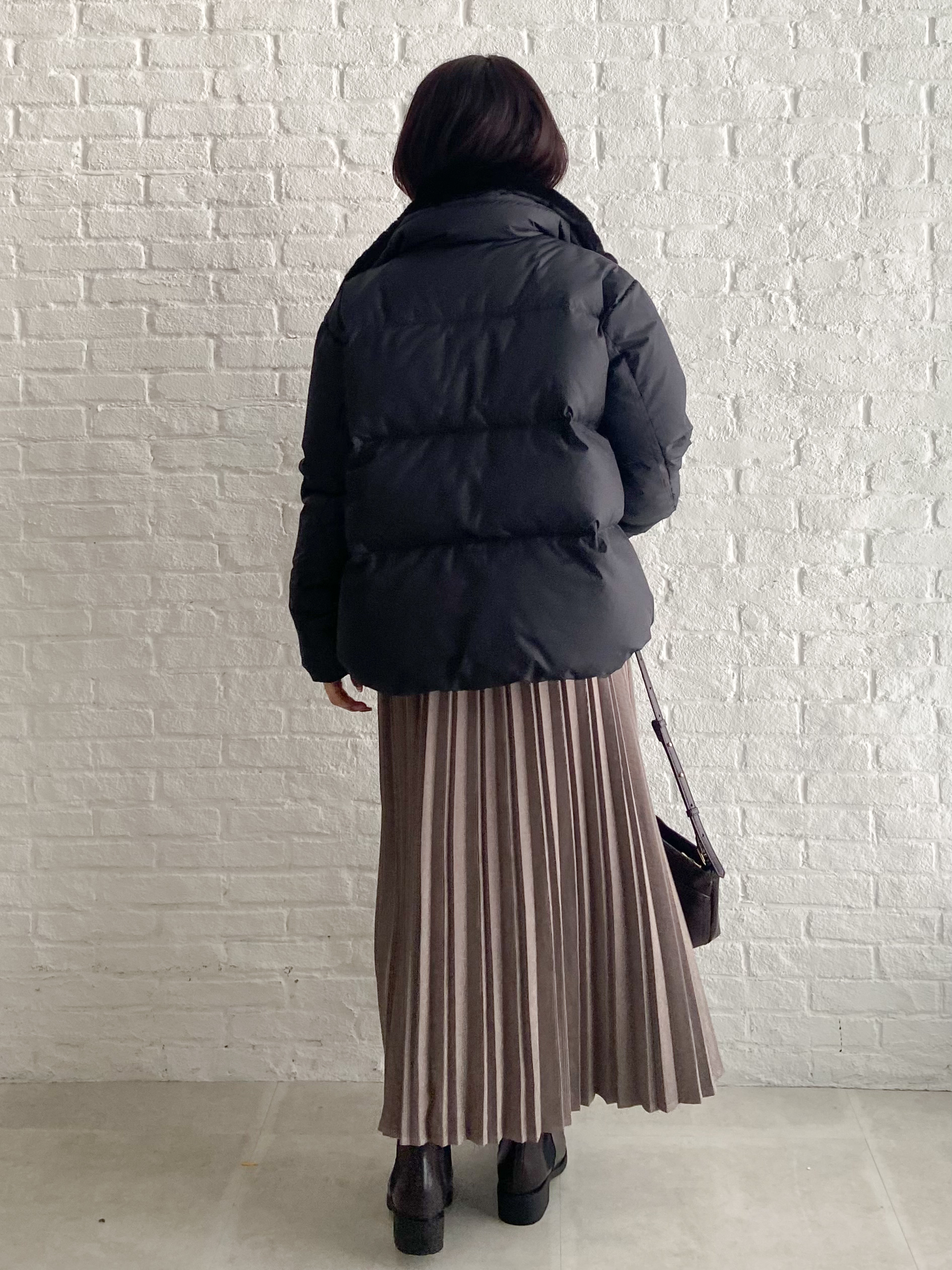 kimiさんの「OPAQUE.CLIP｜スウェードライクプリーツスカート【洗濯機OK】」を使ったコーディネート