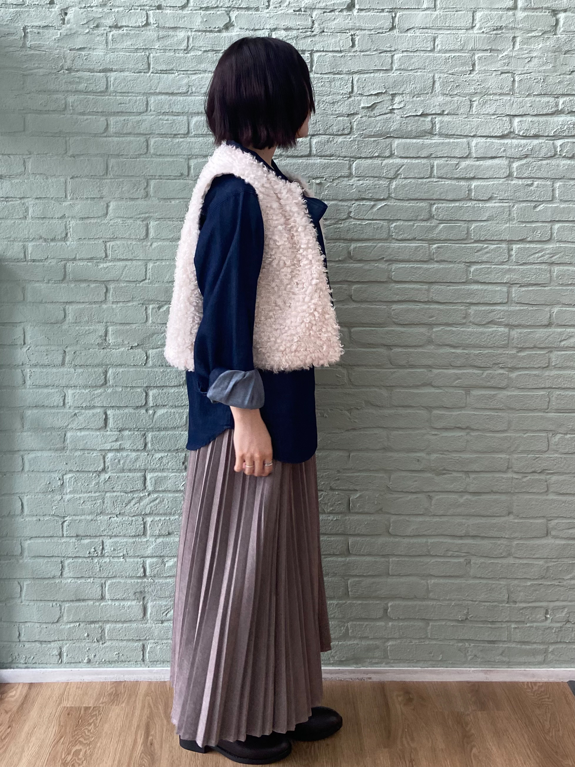 kimiさんの「OPAQUE.CLIP｜デニムボウタイブラウス【洗濯機OK】」を使ったコーディネート