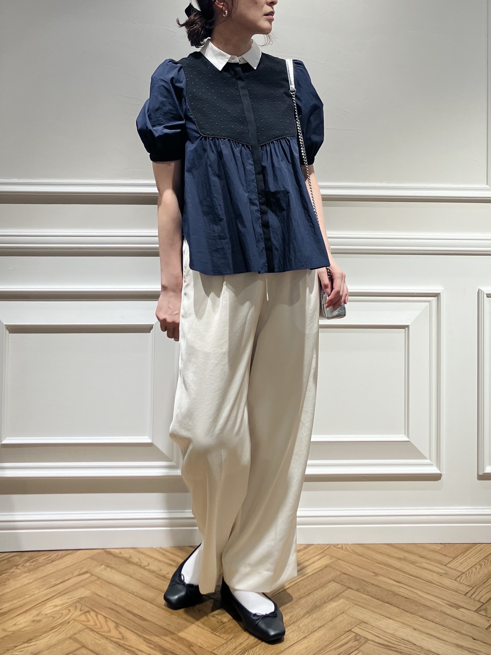 TSUKUIさんの「DRESSTERIOR｜【着映え】パフスリーブ ブザムブラウス」を使ったコーディネート
