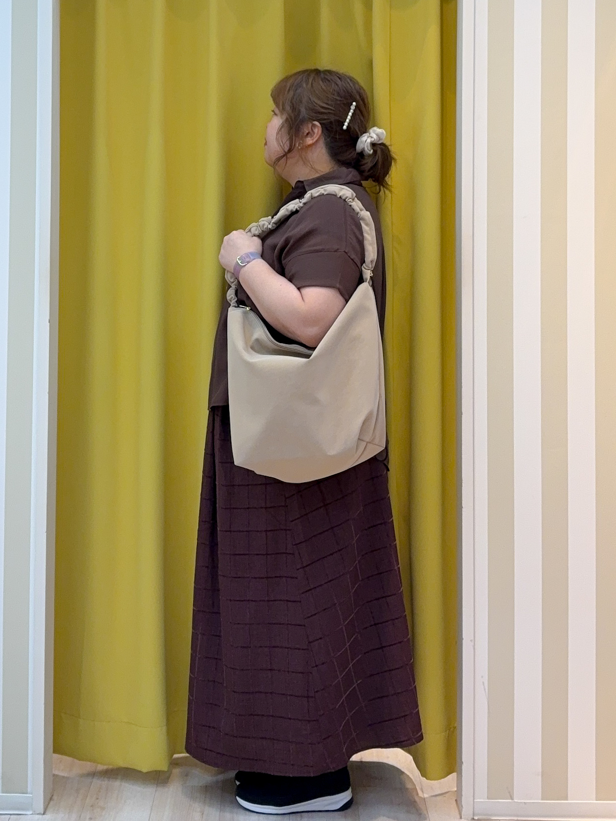 kotoさんさんの「SHOO･LA･RUE｜【2点セット/S-LL/洗濯機可】時短でコーデ決まる スラブスキッパーシャツ＋タンクトップ」を使ったコーディネート