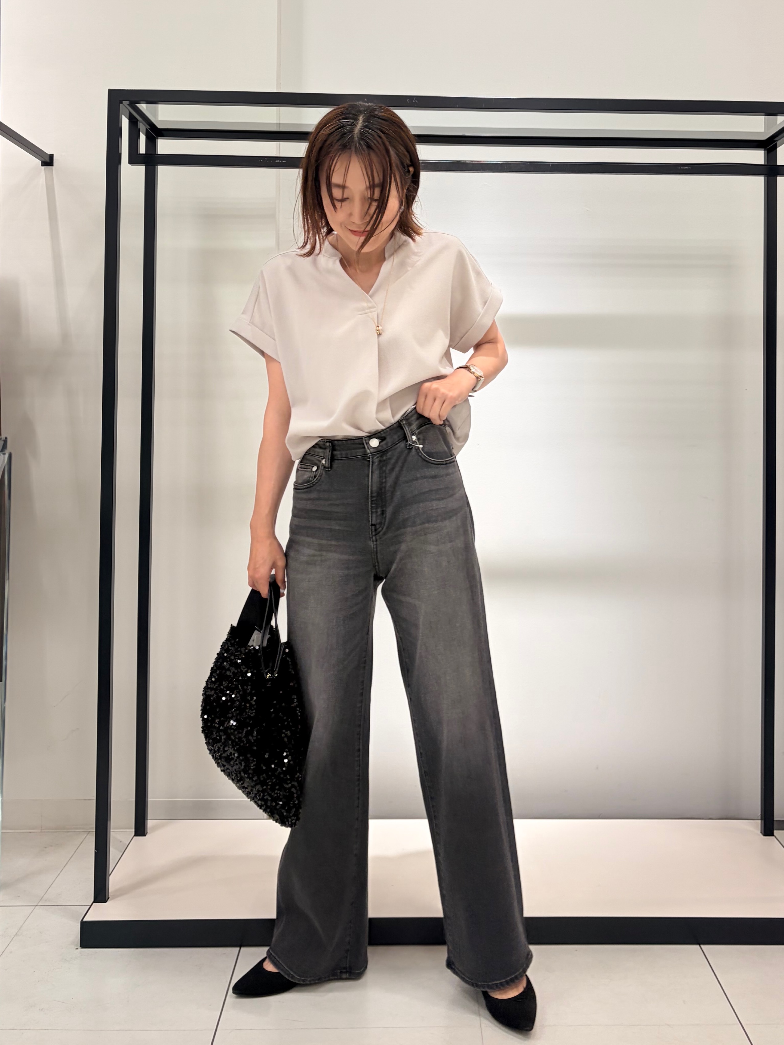 Mikiさんの「UNTITLED｜【セットアップ可/UVカット】エアリークールブラウス」を使ったコーディネート