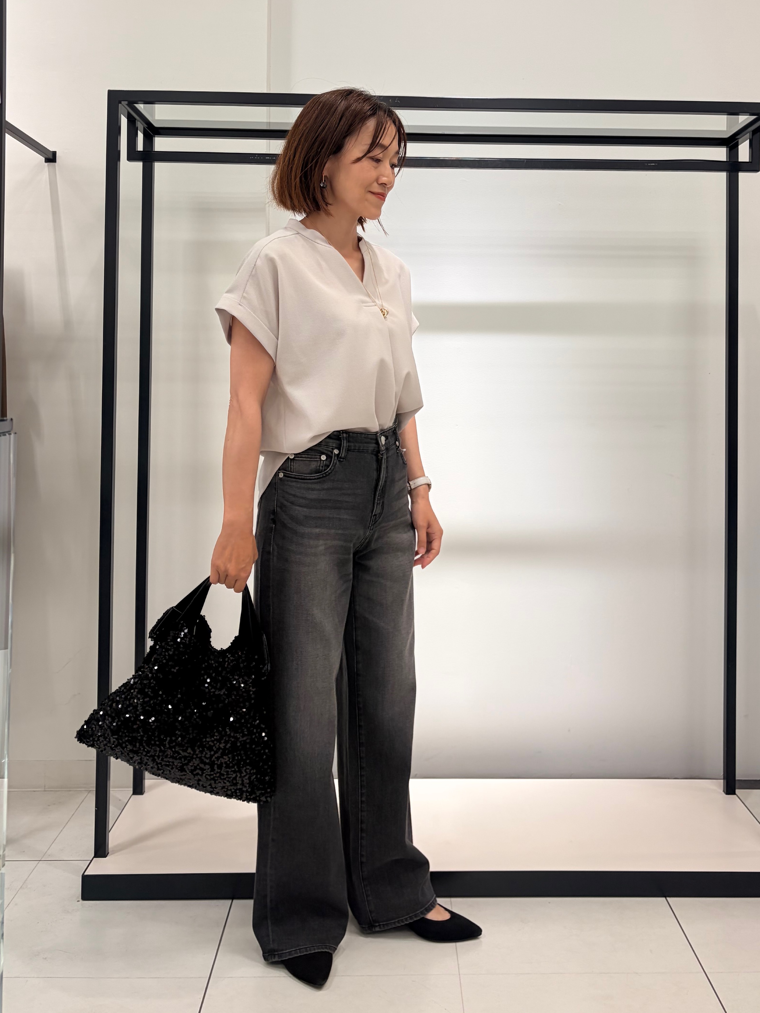 Mikiさんの「UNTITLED｜【セットアップ可/UVカット】エアリークールブラウス」を使ったコーディネート