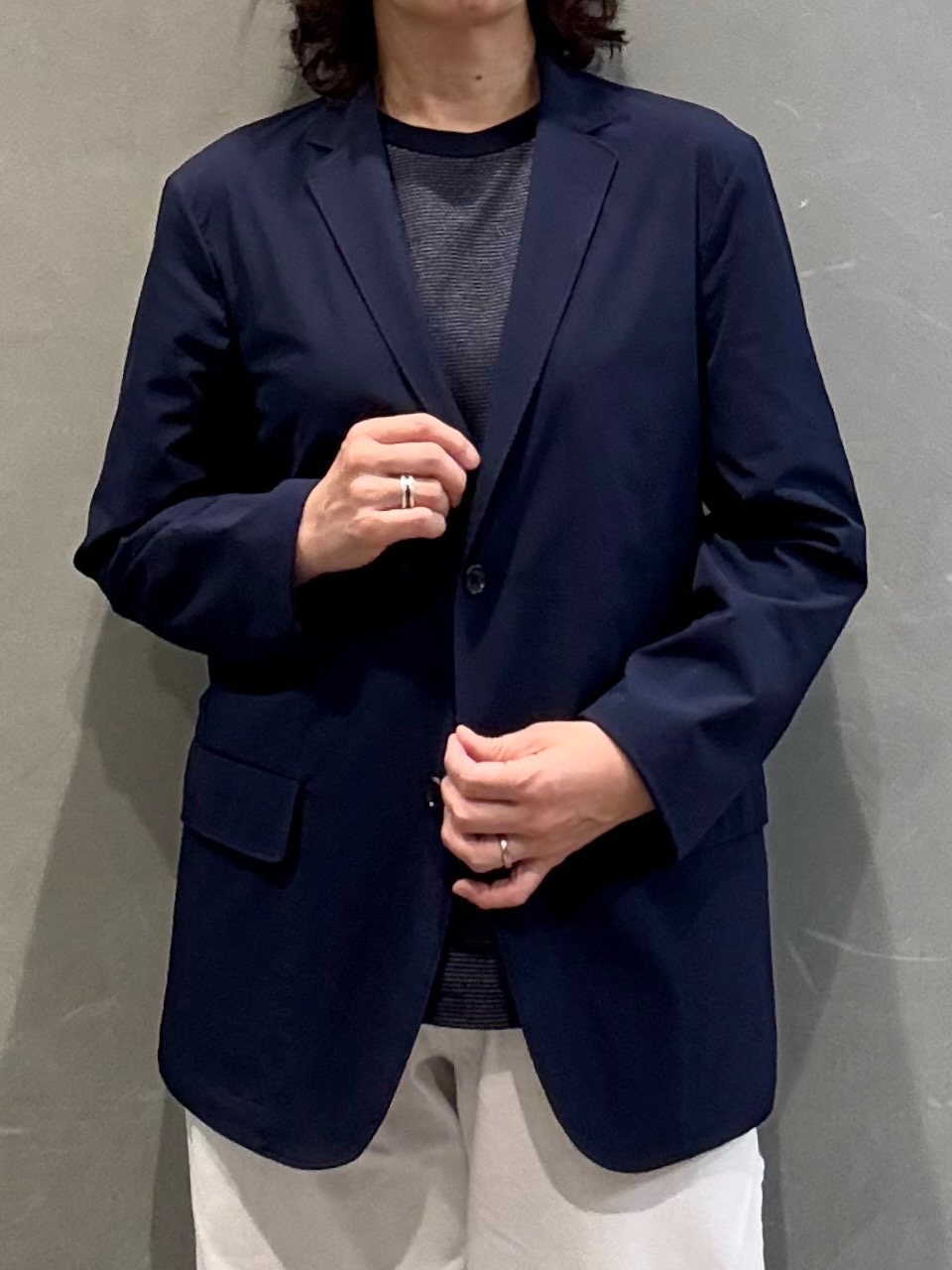 のぐみさんの「TAKEO KIKUCHI｜3Dナイロンストレッチ ジャケット」を使ったコーディネート