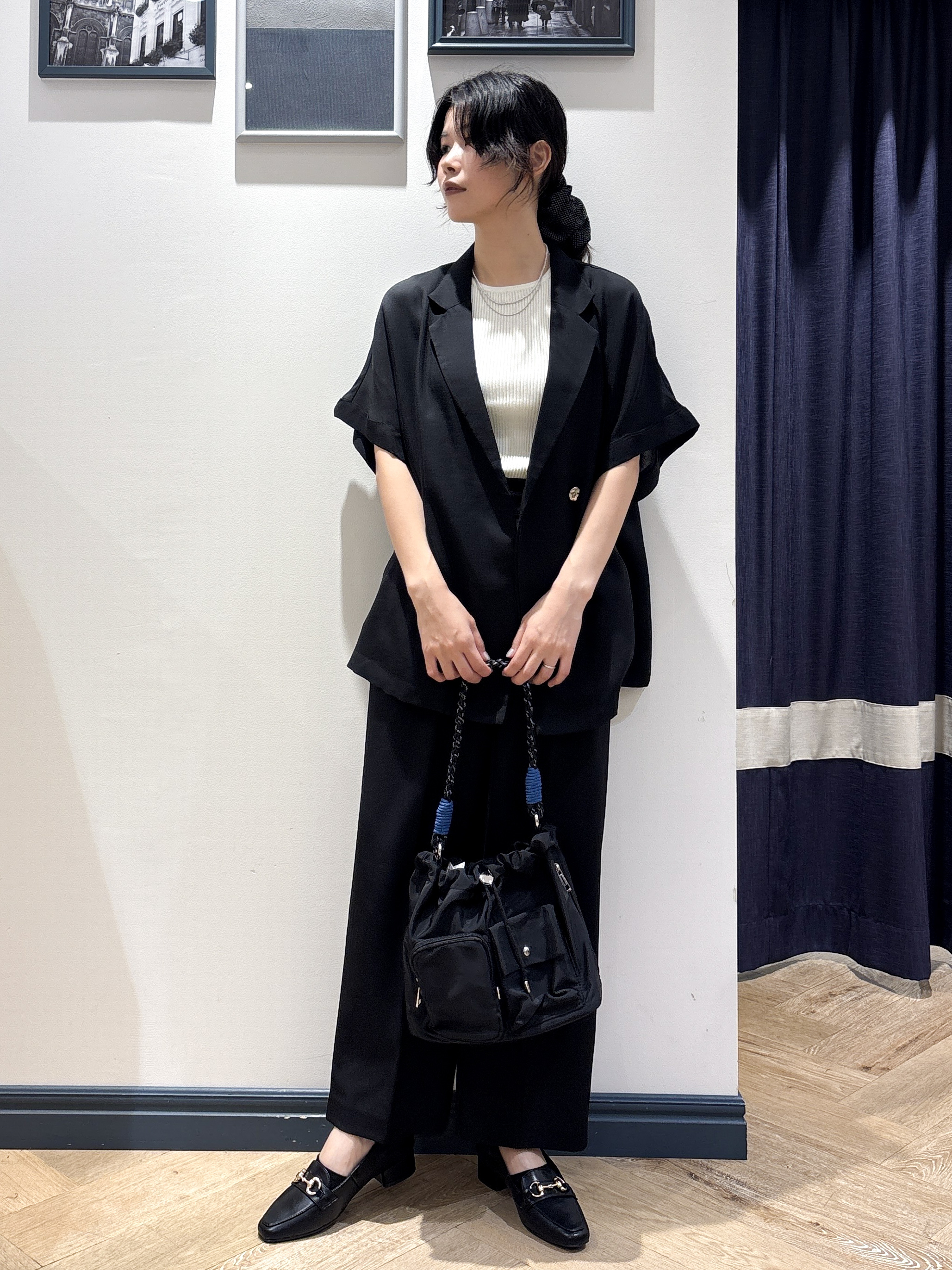 ayakaさんの「grove｜【洗濯機OK・ひんやり/SETUP可】シワになりにくいハーフスリーブジャケット」を使ったコーディネート