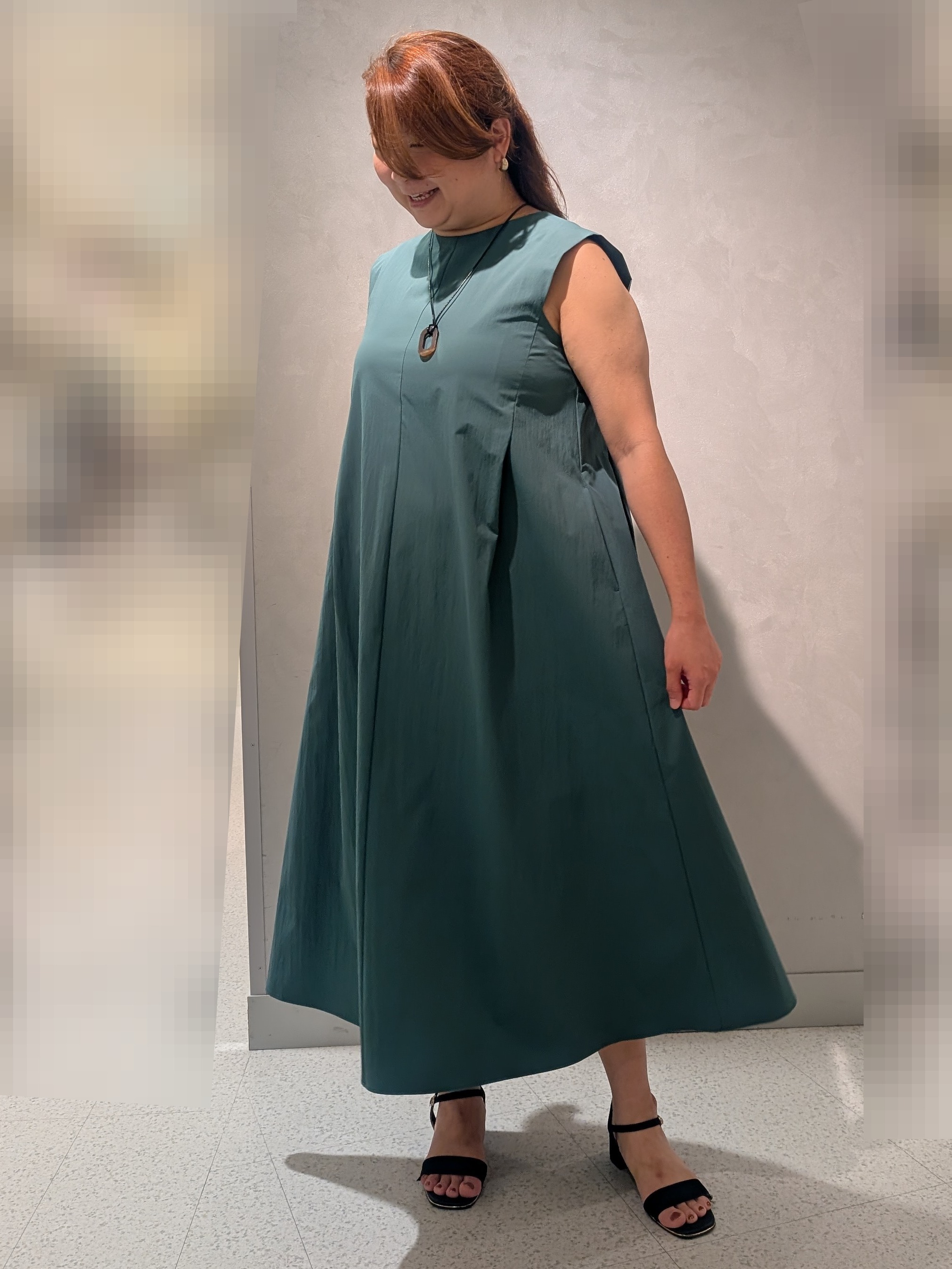 ようこさんの「UNTITLED｜【残暑も快適/接触冷感/UVカット/吸水速乾】Aラインロングワンピース」を使ったコーディネート