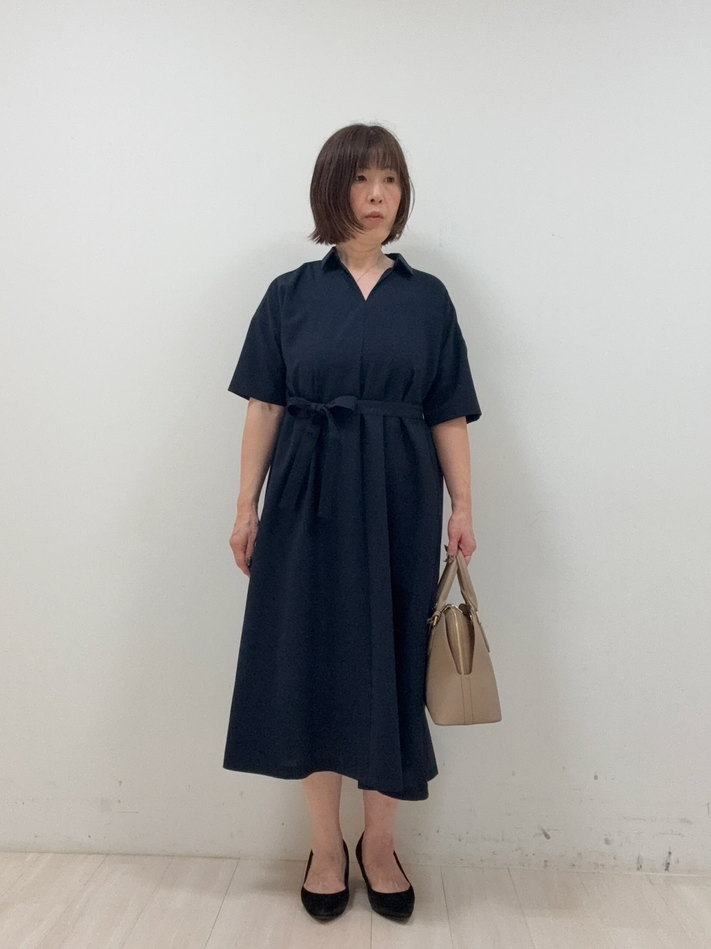 まつさんの「UNTITLED｜【初秋も活躍/UVカット/接触冷感】エアリークールワンピース」を使ったコーディネート