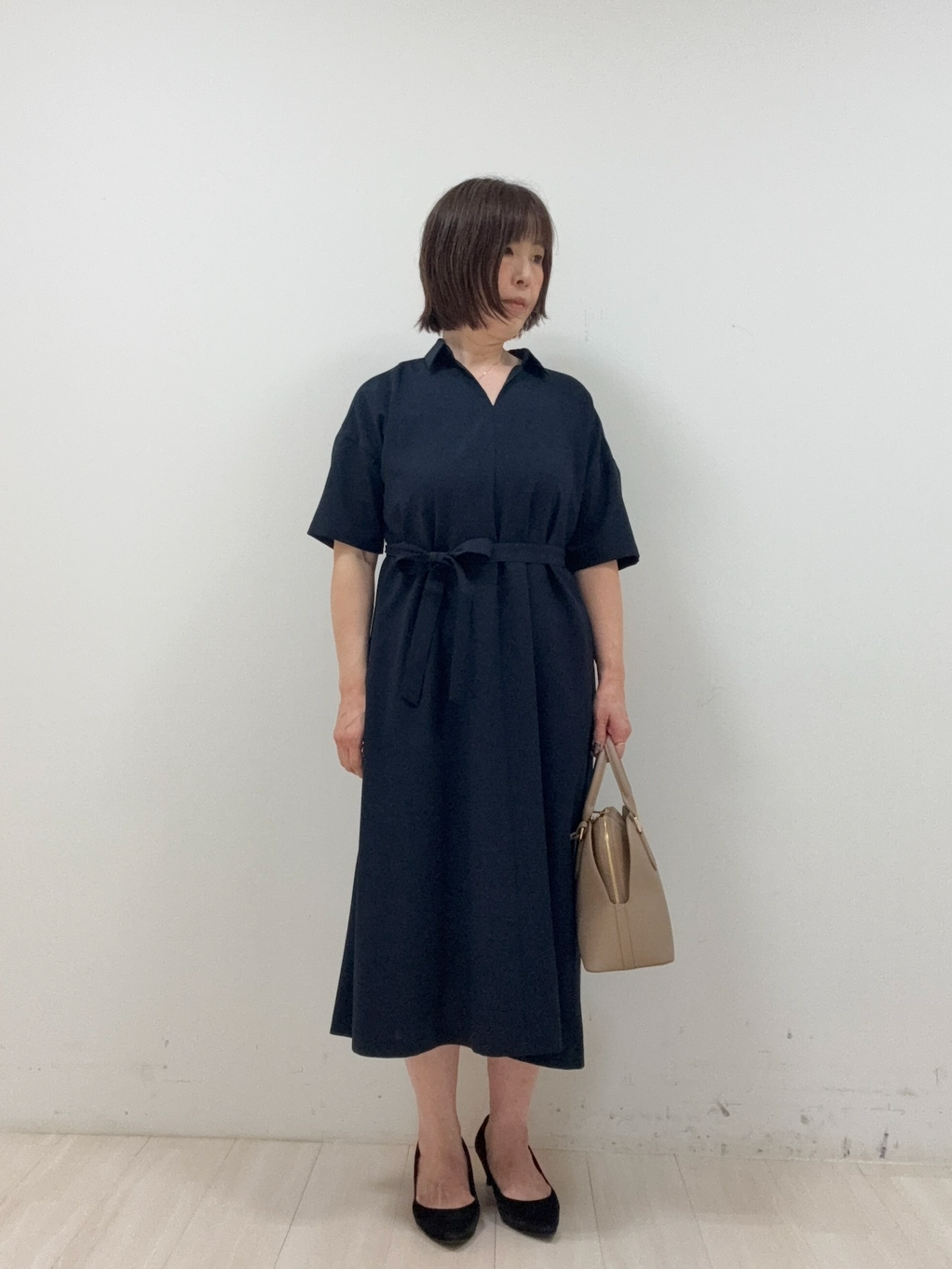まつさんの「UNTITLED｜【初秋も活躍/UVカット/接触冷感】エアリークールワンピース」を使ったコーディネート