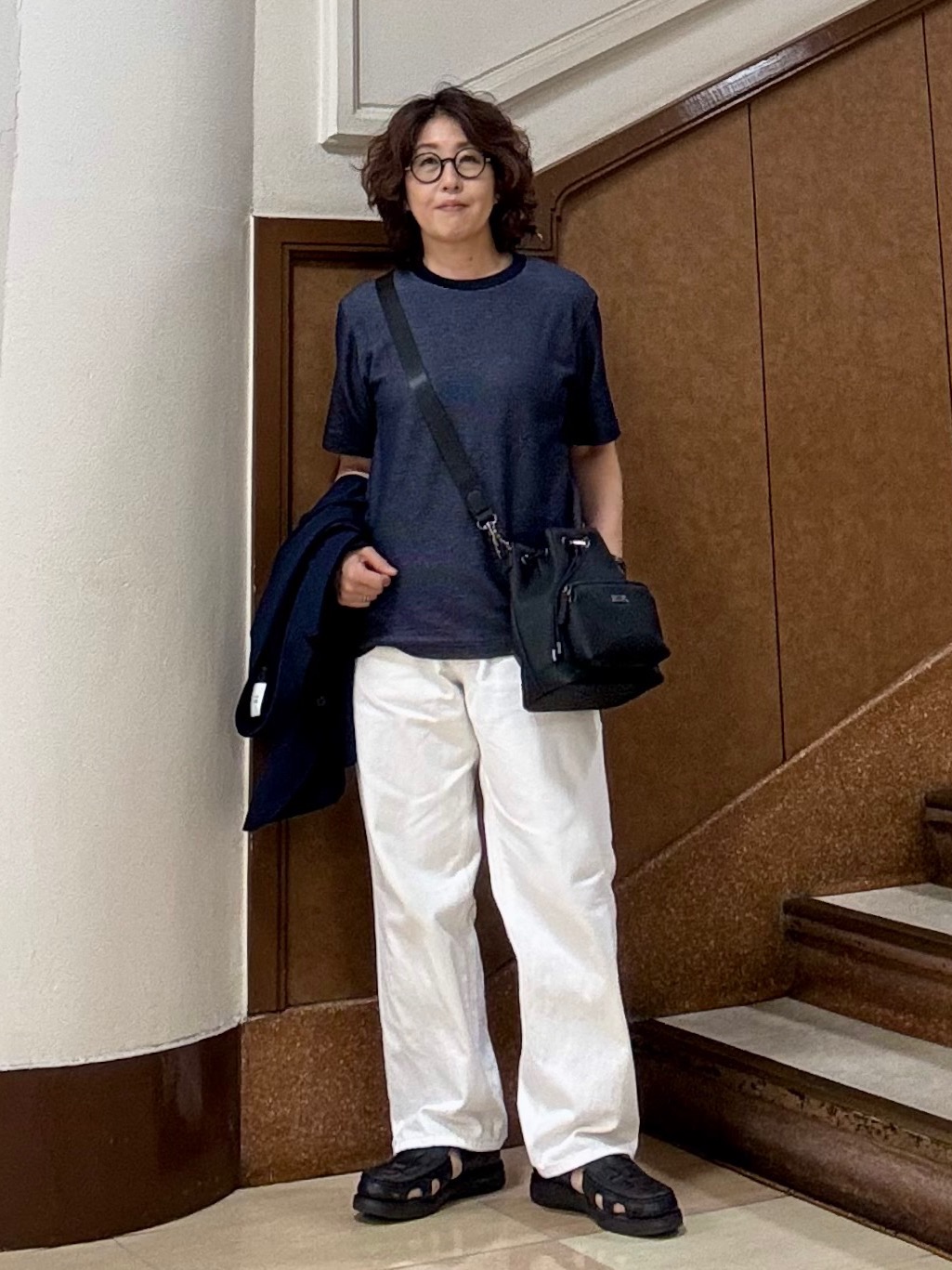 のぐみさんの「TAKEO KIKUCHI｜3Dナイロンストレッチ ジャケット」を使ったコーディネート