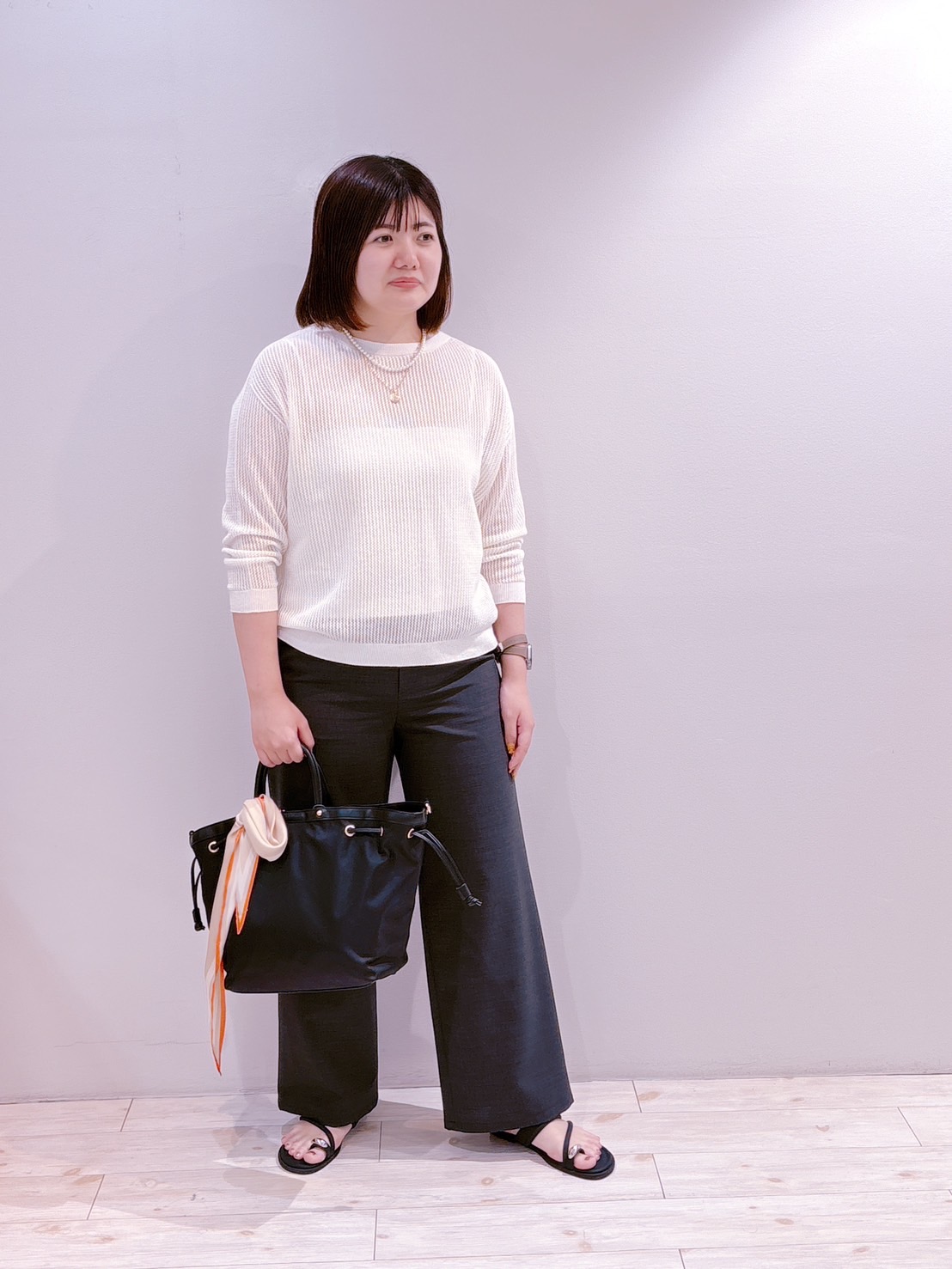 Mizuさんの「UNTITLED｜◆シアーメッシュニット」を使ったコーディネート