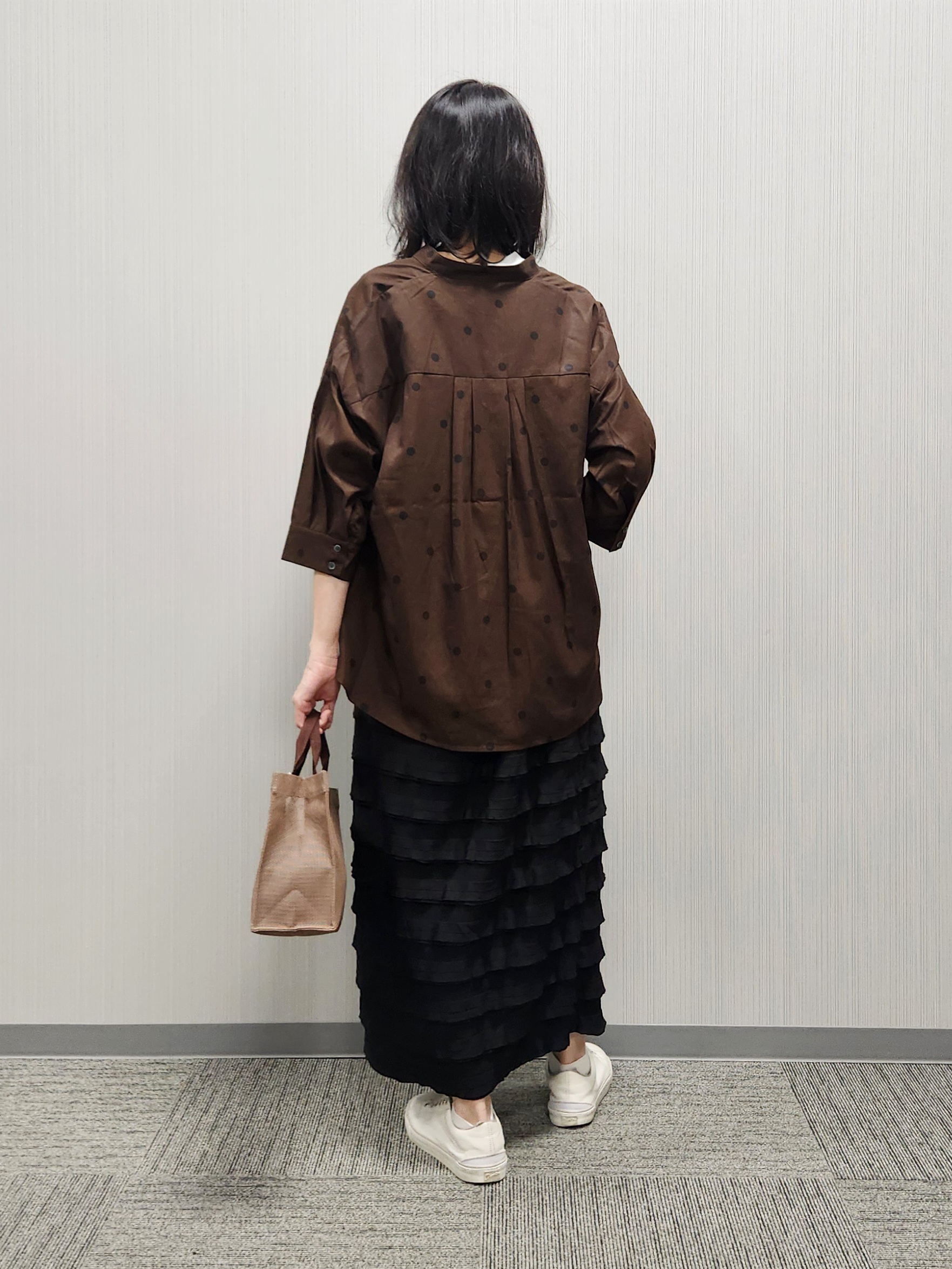 naraさんの「Dessin｜【セットアップ可】ドットプリント ハーフスリーブシャツ」を使ったコーディネート