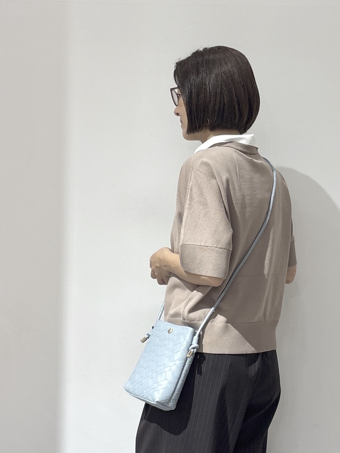 NAKAさんの「OPAQUE.CLIP｜【森絵梨佳さん着用】2WAY衿ドッキングニット《洗濯機OK》」を使ったコーディネート