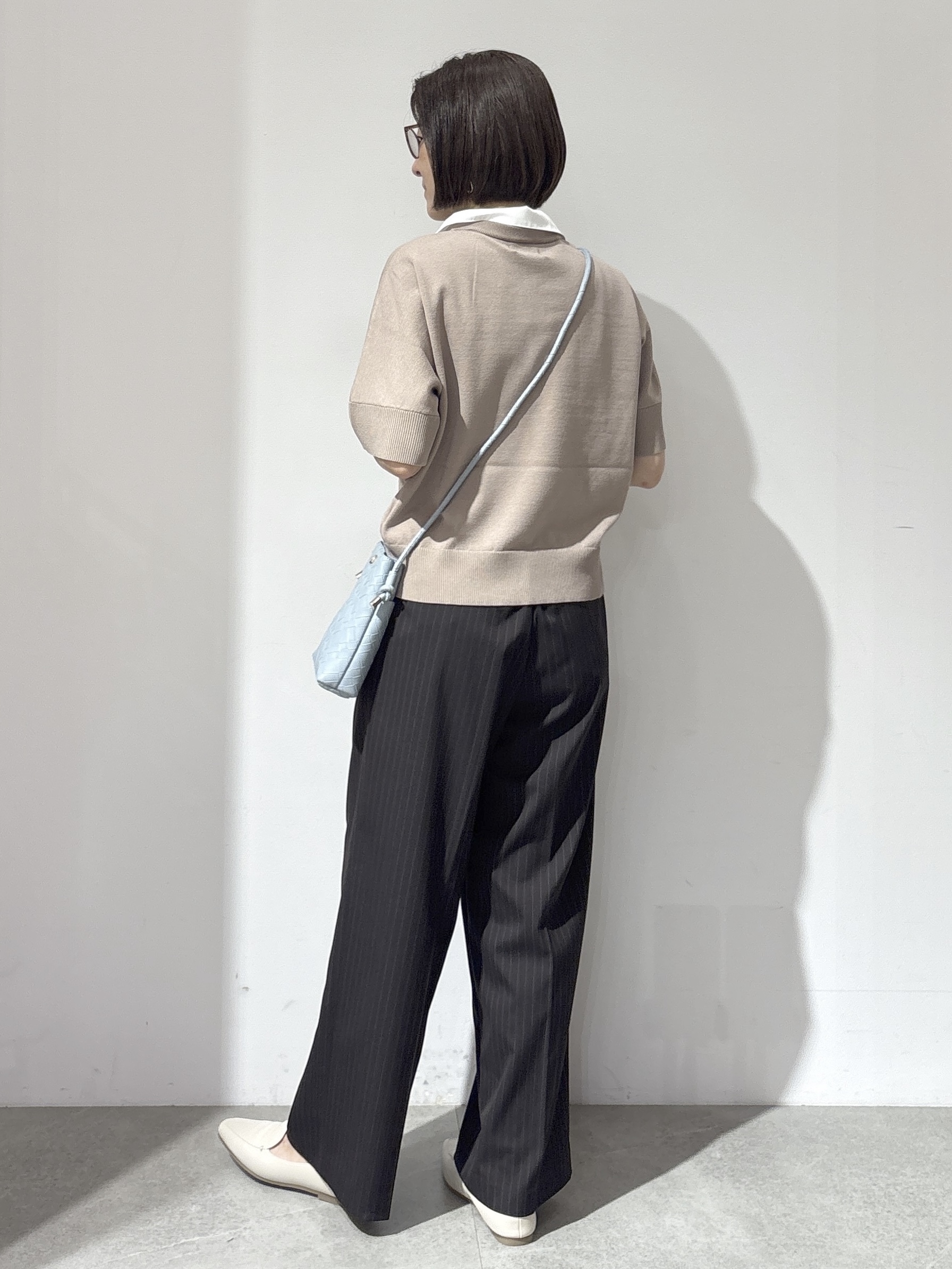NAKAさんの「OPAQUE.CLIP｜【森絵梨佳さん着用】2WAY衿ドッキングニット《洗濯機OK》」を使ったコーディネート