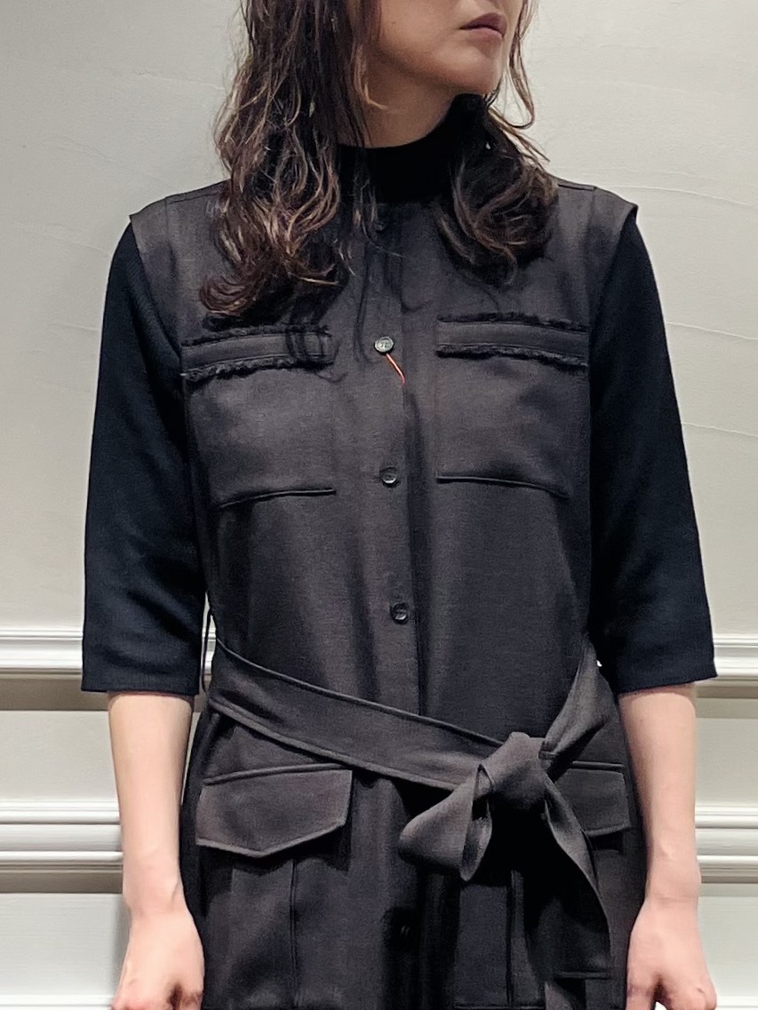 TSUKUIさんの「DRESSTERIOR｜【ウォッシャブル】ツイードライクワンピース」を使ったコーディネート
