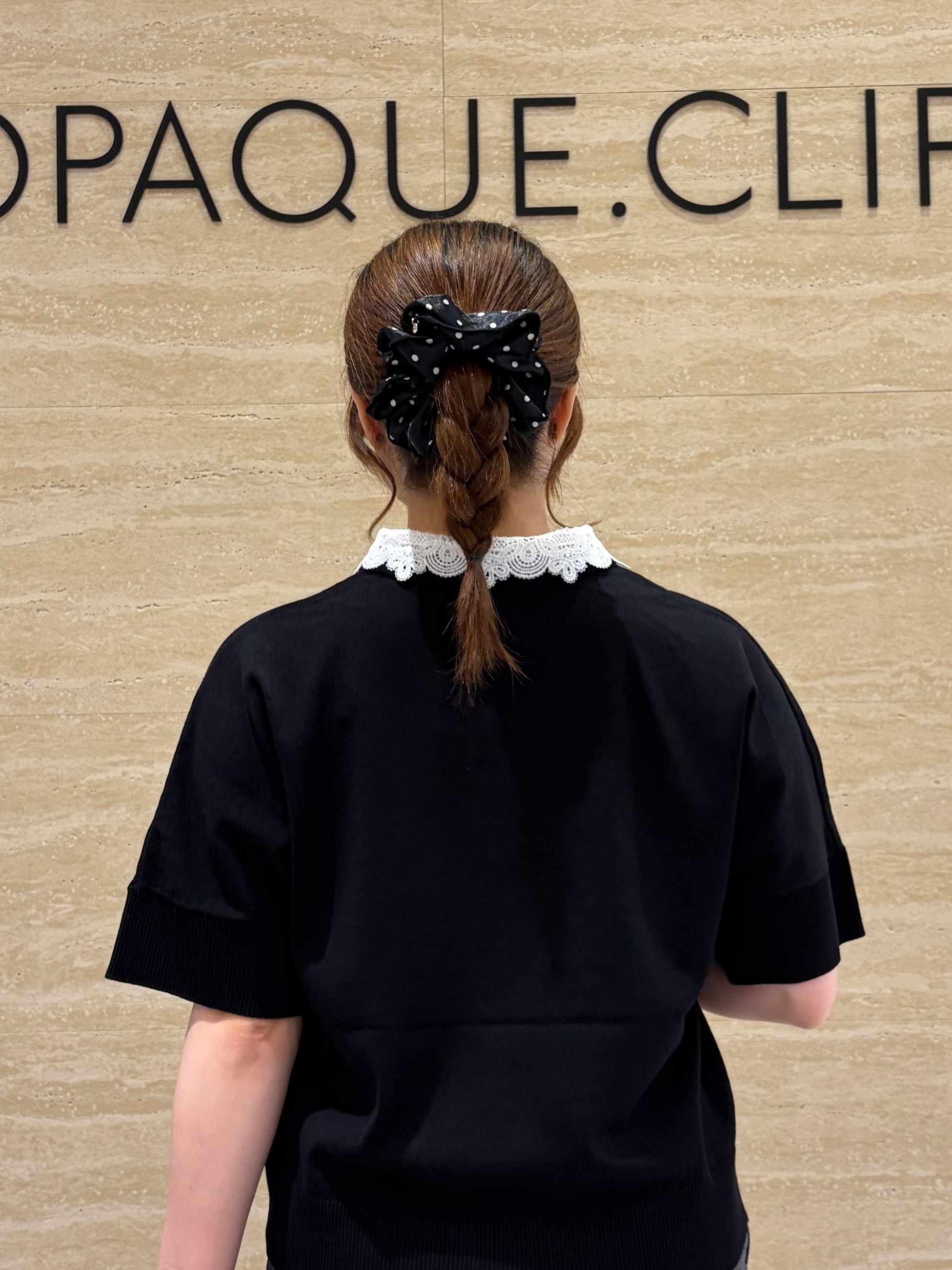 yiさんの「OPAQUE.CLIP｜2WAY衿ドッキングニット《洗濯機OK》」を使ったコーディネート