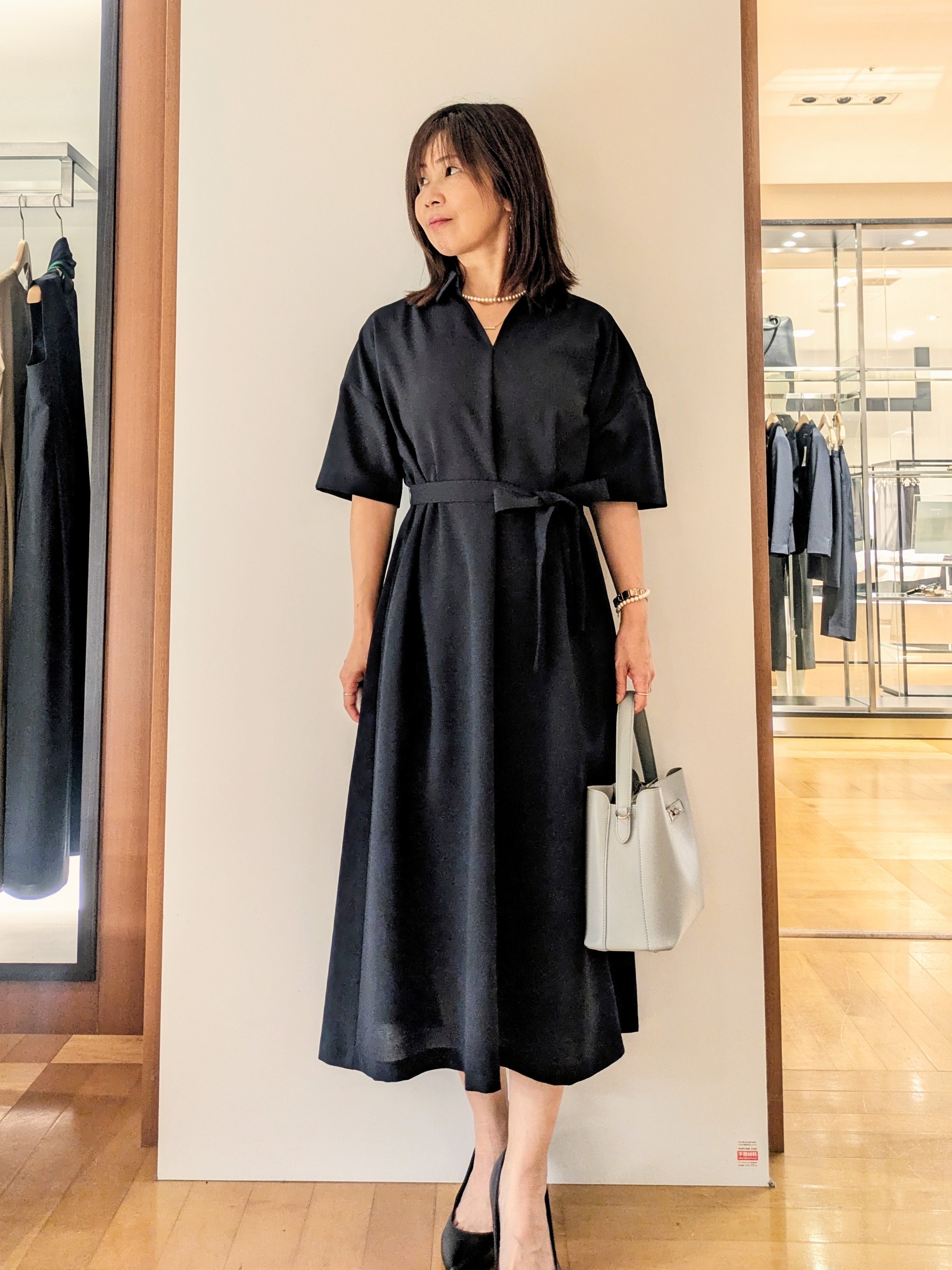 laverさんの「UNTITLED｜【初秋も活躍/UVカット/接触冷感】エアリークールワンピース」を使ったコーディネート