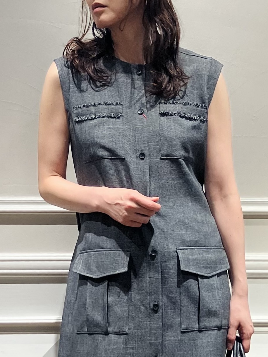 TSUKUIさんの「DRESSTERIOR｜【ウォッシャブル】ツイードライクワンピース」を使ったコーディネート