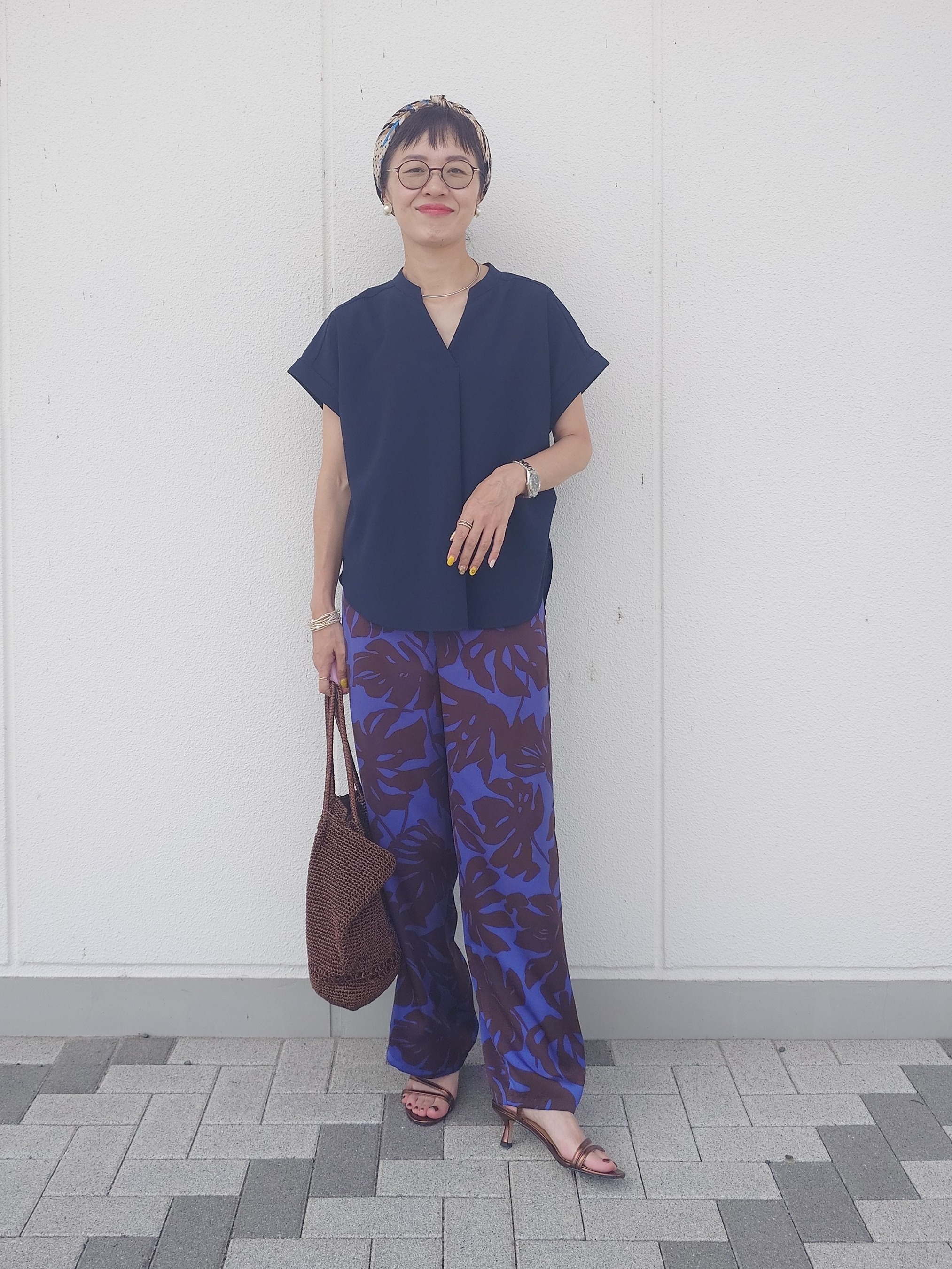 MUTSUKOさんの「UNTITLED｜【セットアップ可/UVカット】エアリークールブラウス」を使ったコーディネート