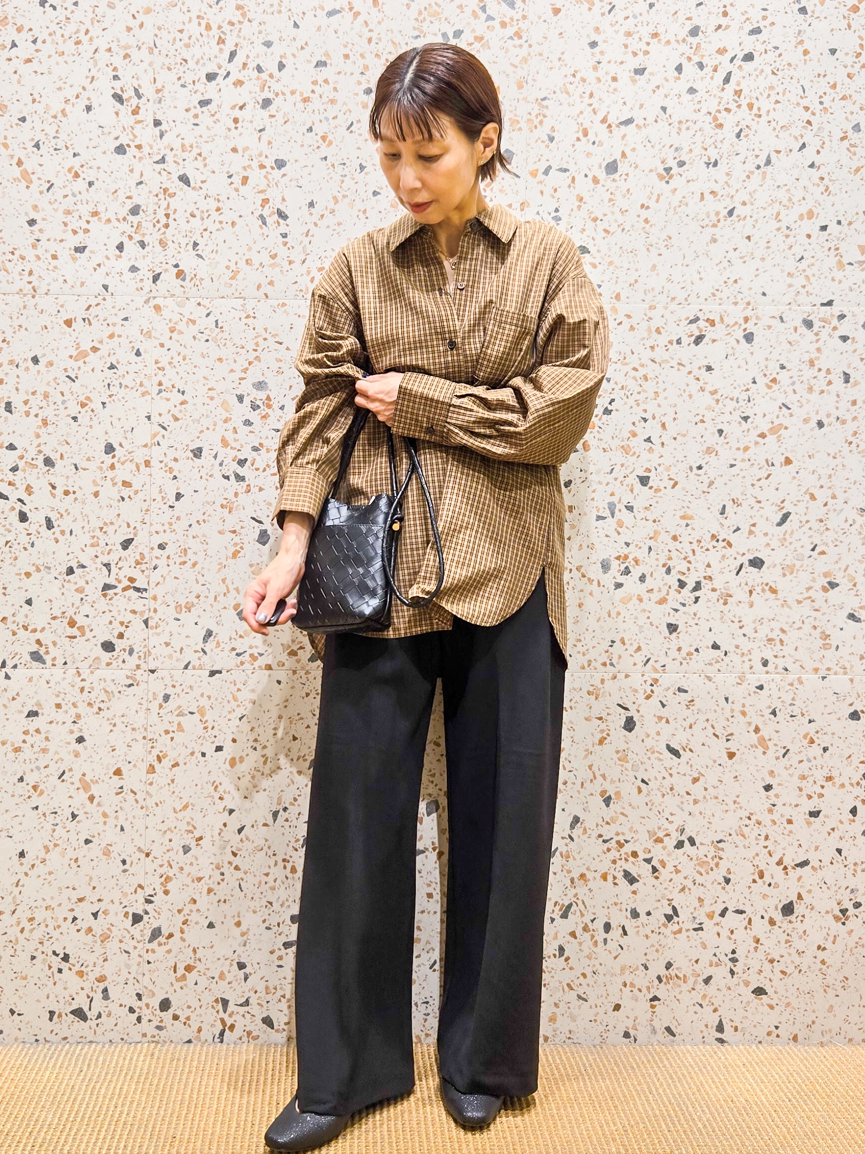 yoshimiさんの「OPAQUE.CLIP｜チェック柄シャツ【洗濯機OK】」を使ったコーディネート