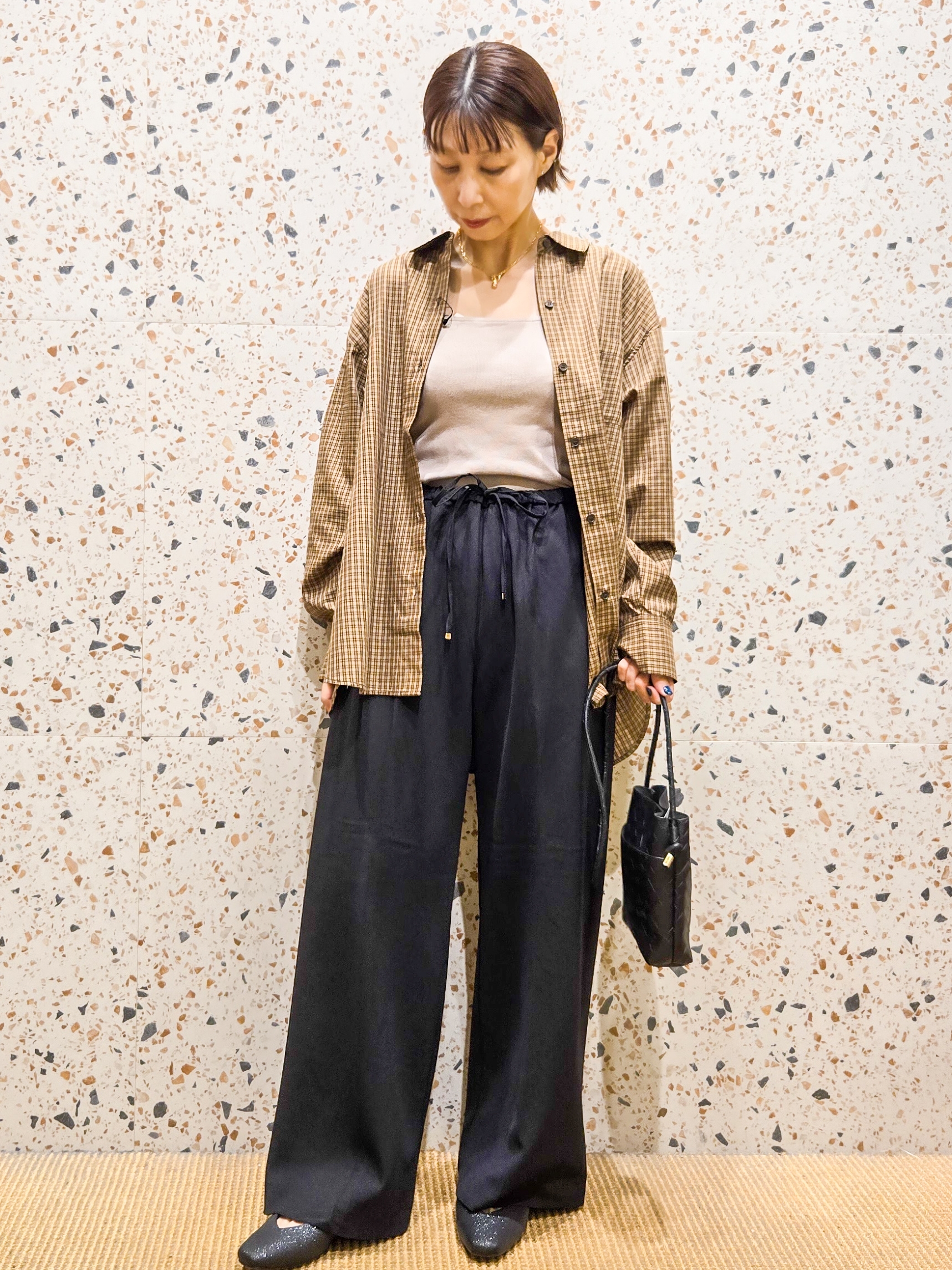 yoshimiさんの「OPAQUE.CLIP｜チェック柄シャツ【洗濯機OK】」を使ったコーディネート