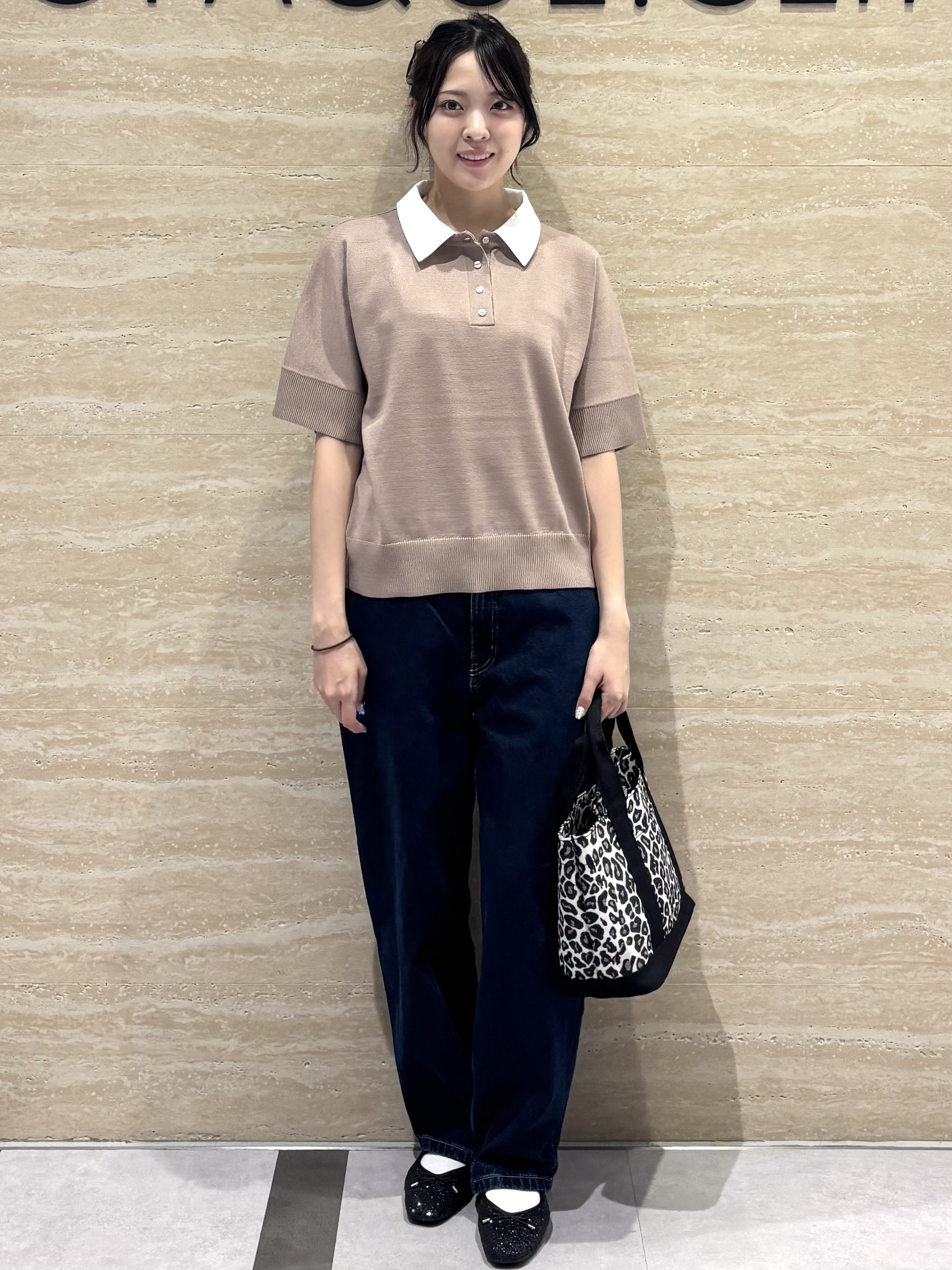 Ririkaさんの「OPAQUE.CLIP｜【森絵梨佳さん着用】2WAY衿ドッキングニット《洗濯機OK》」を使ったコーディネート