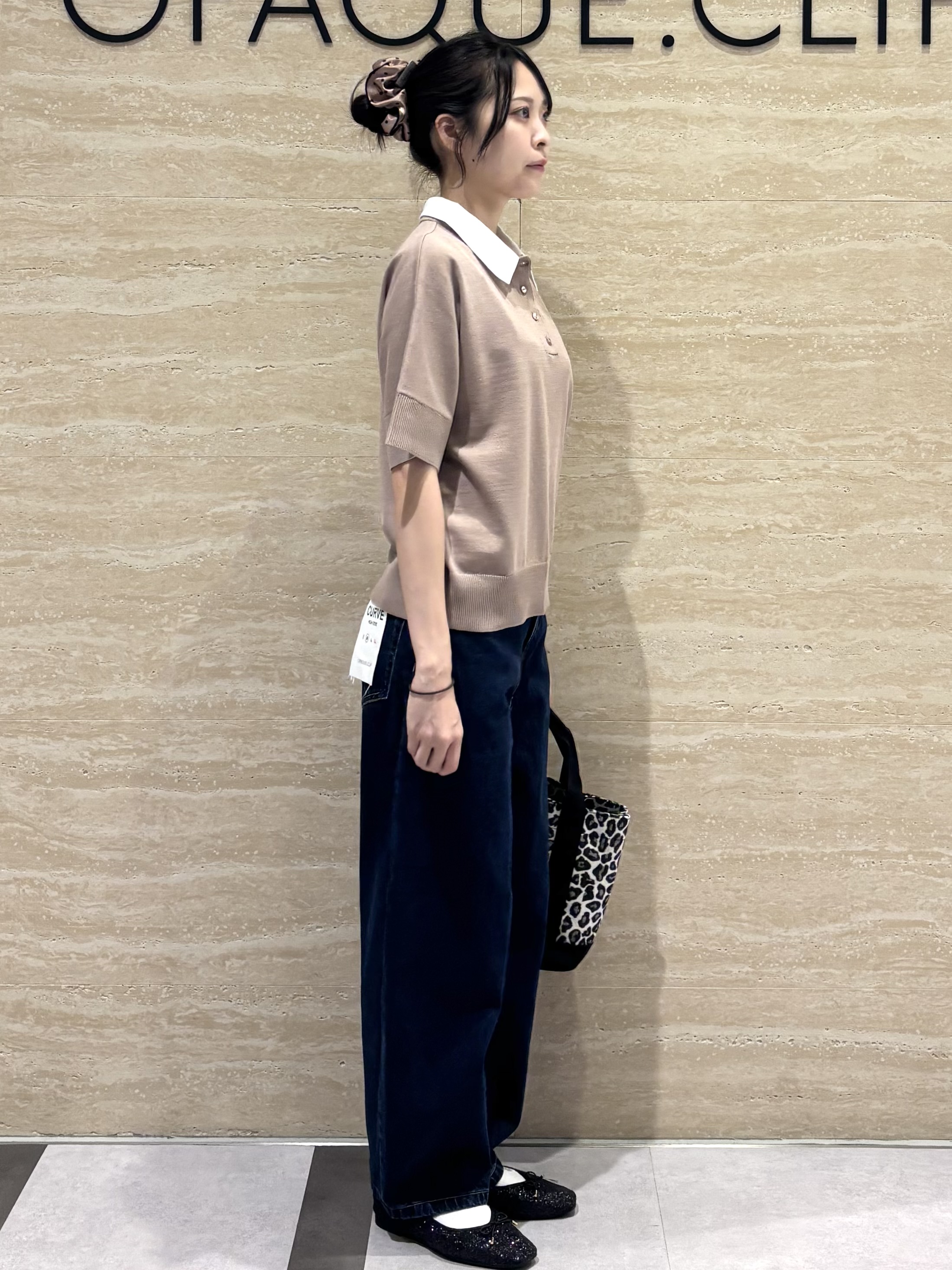 Ririkaさんの「OPAQUE.CLIP｜【森絵梨佳さん着用】2WAY衿ドッキングニット《洗濯機OK》」を使ったコーディネート