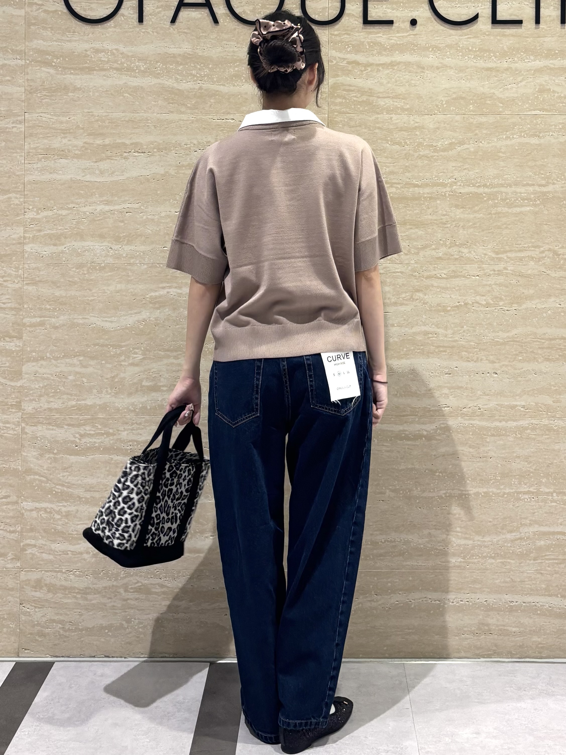 Ririkaさんの「OPAQUE.CLIP｜【森絵梨佳さん着用】2WAY衿ドッキングニット《洗濯機OK》」を使ったコーディネート