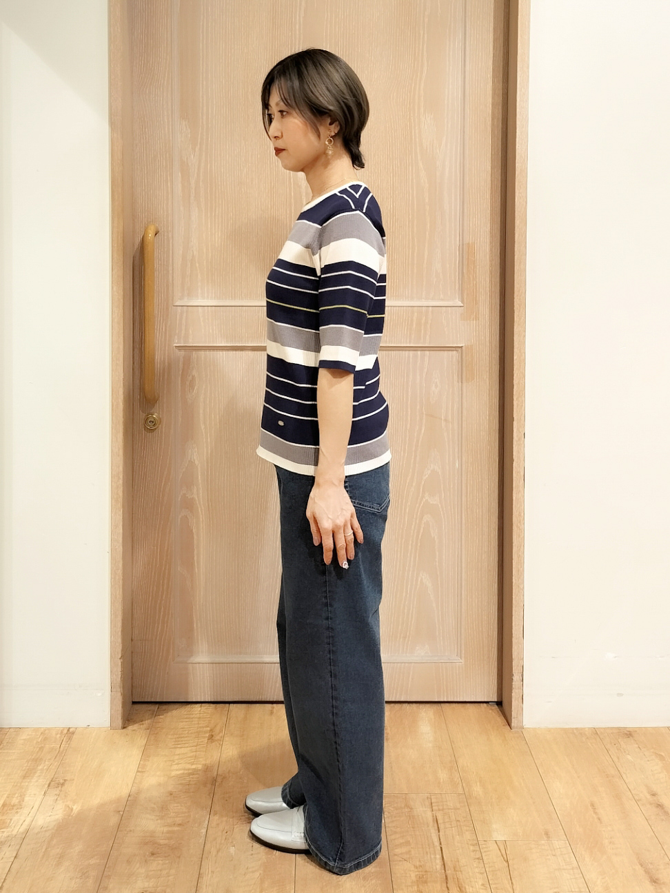 YUKIさんの「SHOO･LA･RUE｜【セットアップ可/通勤/洗濯機可/SS-LL】オンオフ使える ダブルブレストジャケット」を使ったコーディネート