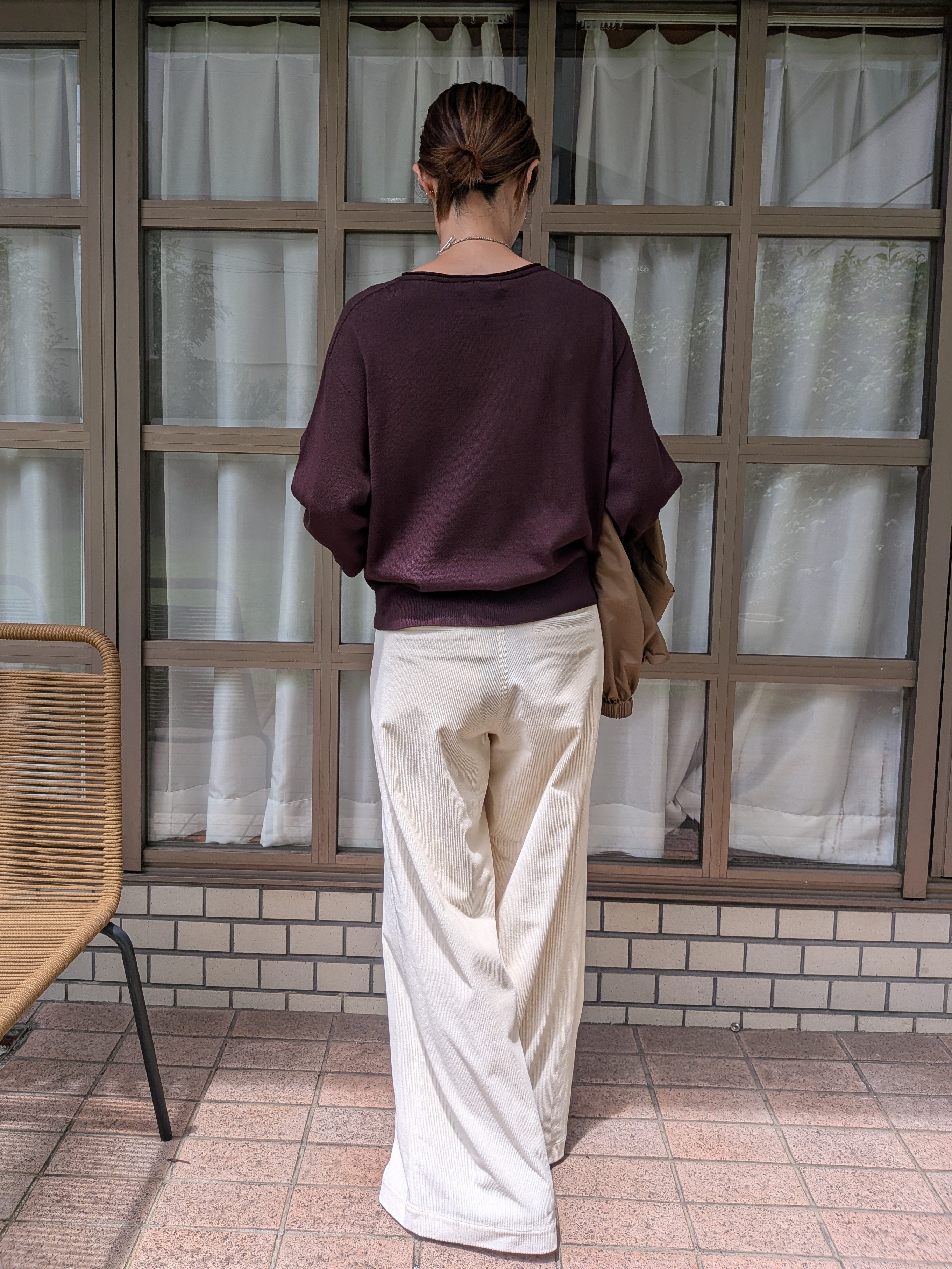 Aさんの「UNTITLED｜【店頭人気！/8色展開】ボリュームスリーブニットプルオーバー」を使ったコーディネート