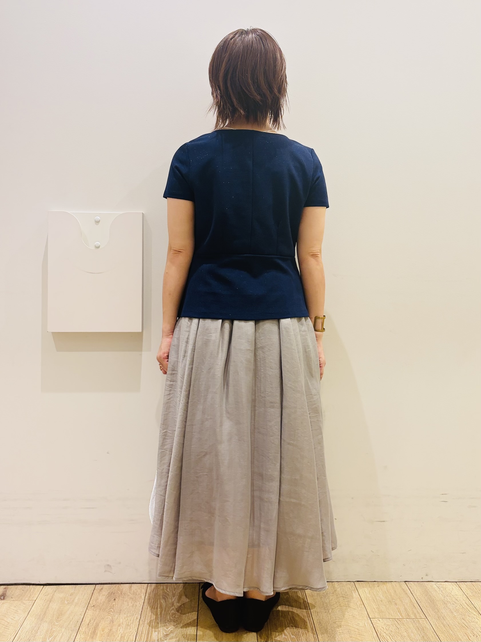 YUKOさんの「index｜【接触冷感／UVケア】スクエアネックリボントップス《洗濯機OK》」を使ったコーディネート