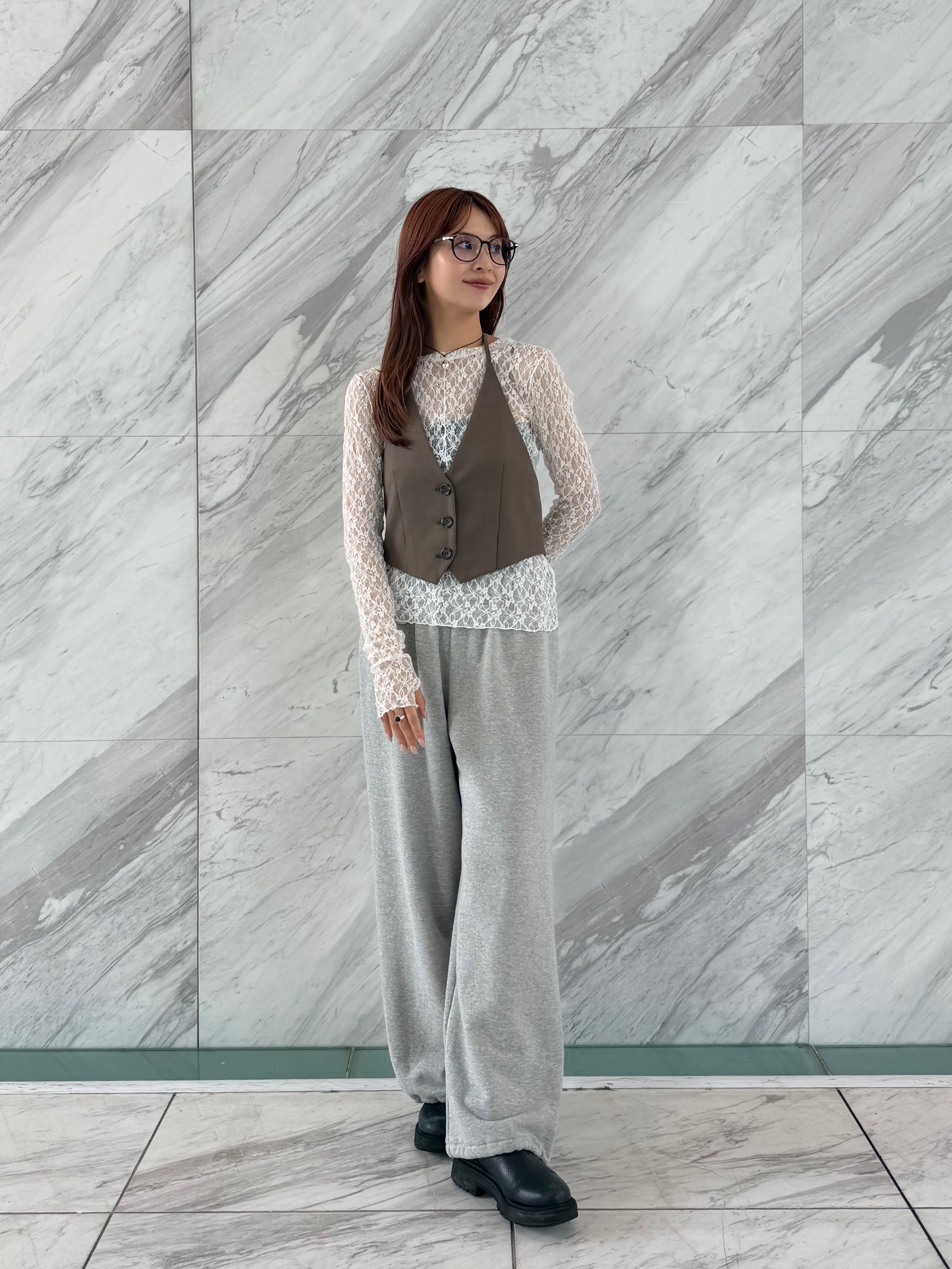 kanamiさんの「CODE A｜【ReRe】stretch lace tops」を使ったコーディネート