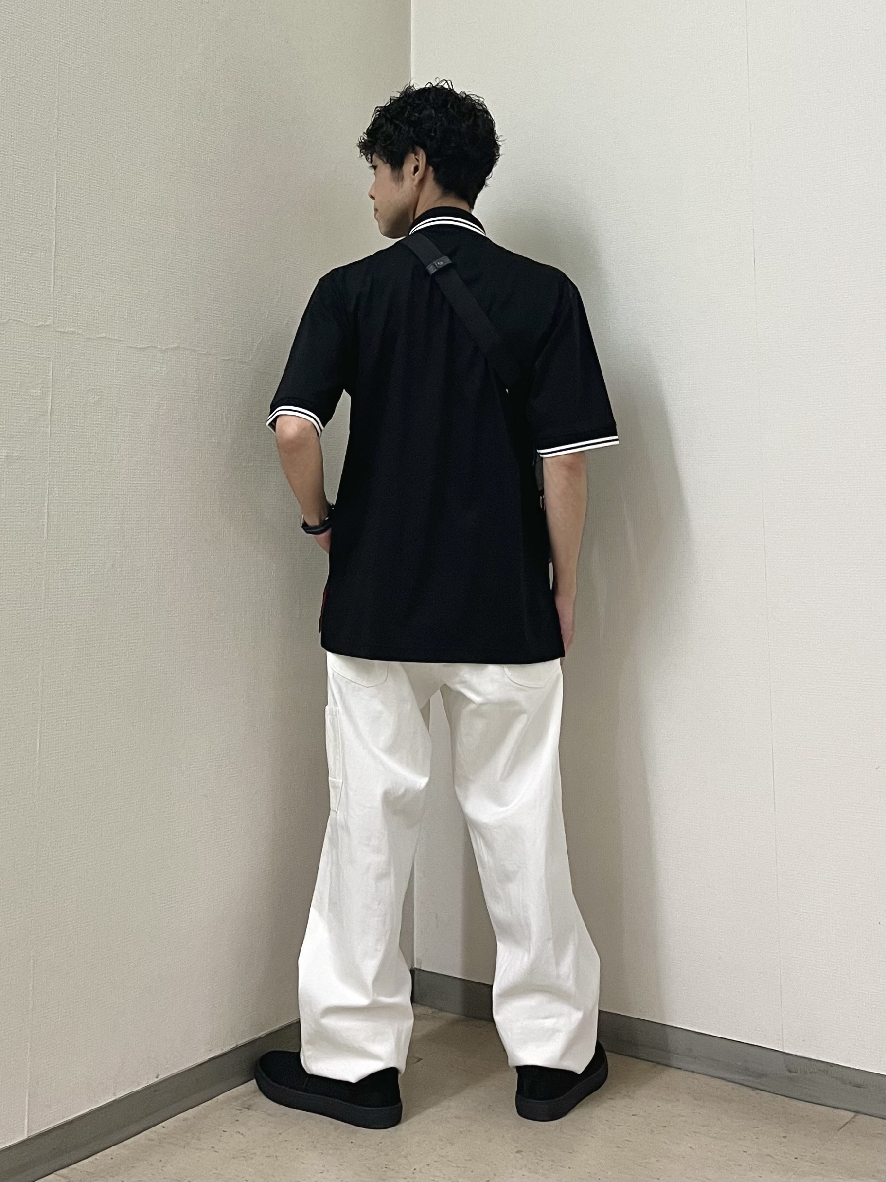 URAさんの「TAKEO KIKUCHI｜【BOWLER HAT LABEL】アイスクリアコットン ボーラーハットウォーカー ポロシャツ」を使ったコーディネート