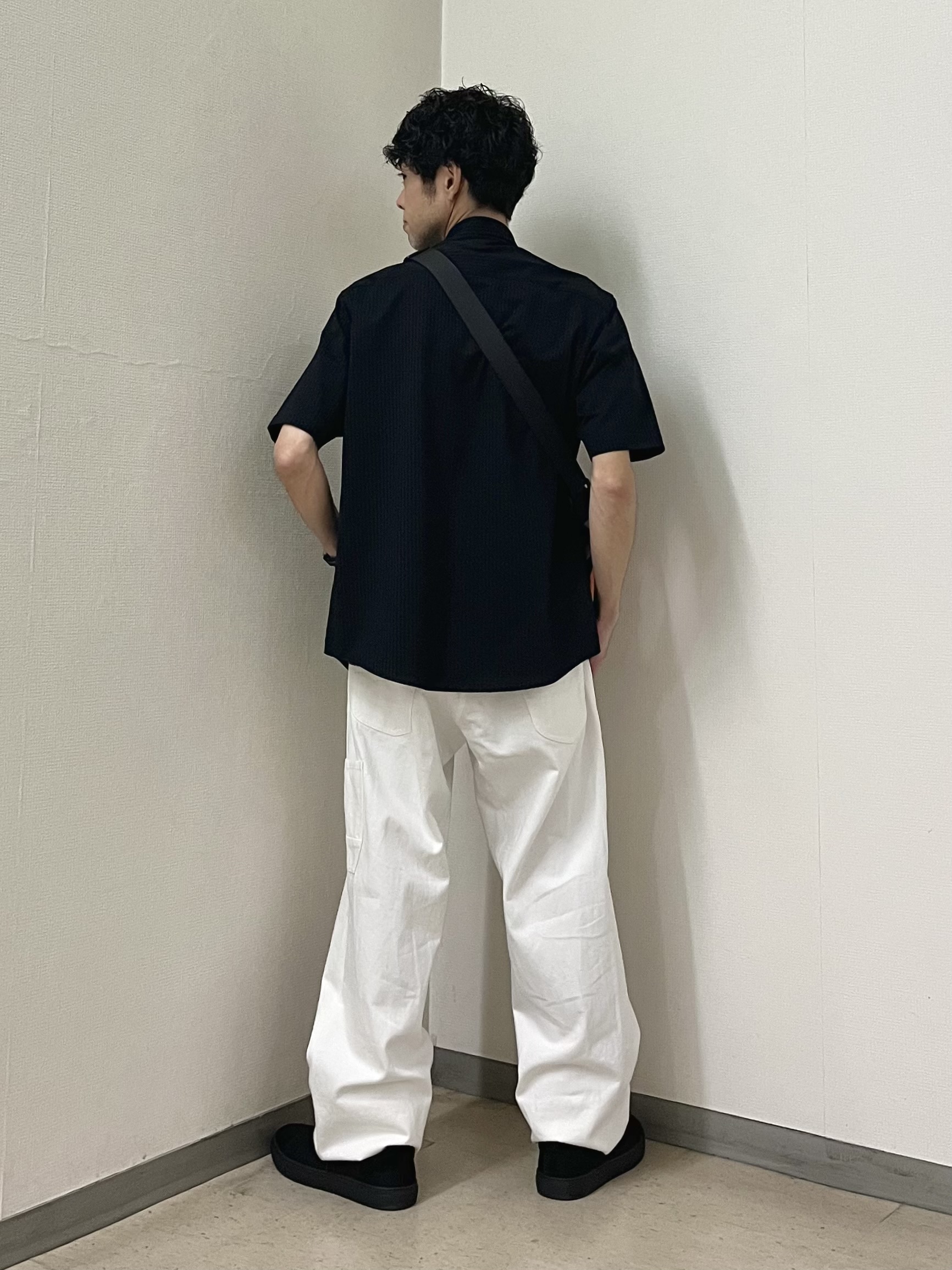 URAさんの「TAKEO KIKUCHI｜【接触冷感】ジャージストライプ シャツ」を使ったコーディネート
