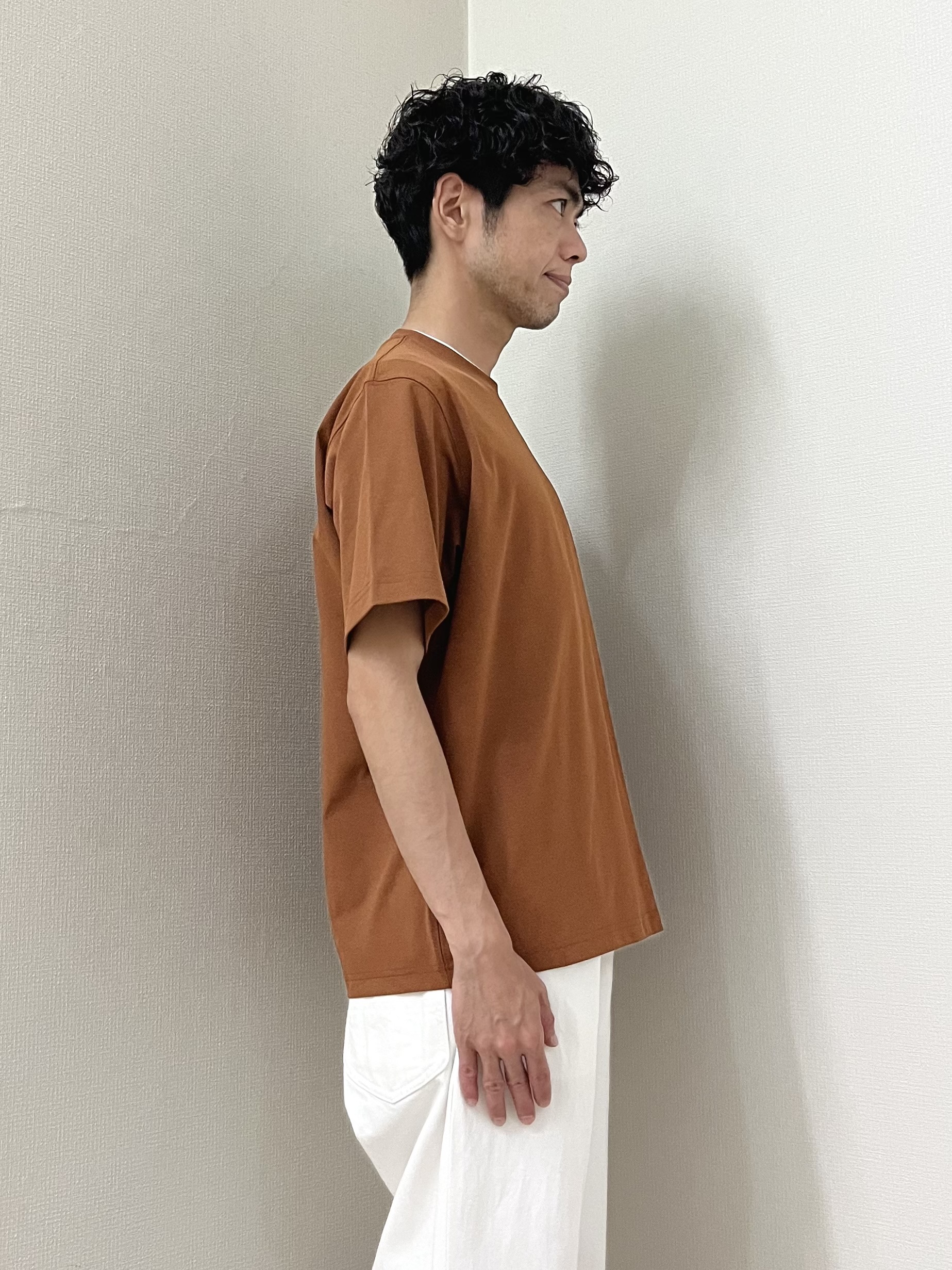 URAさんの「TAKEO KIKUCHI｜【接触冷感】ジャージストライプ シャツ」を使ったコーディネート