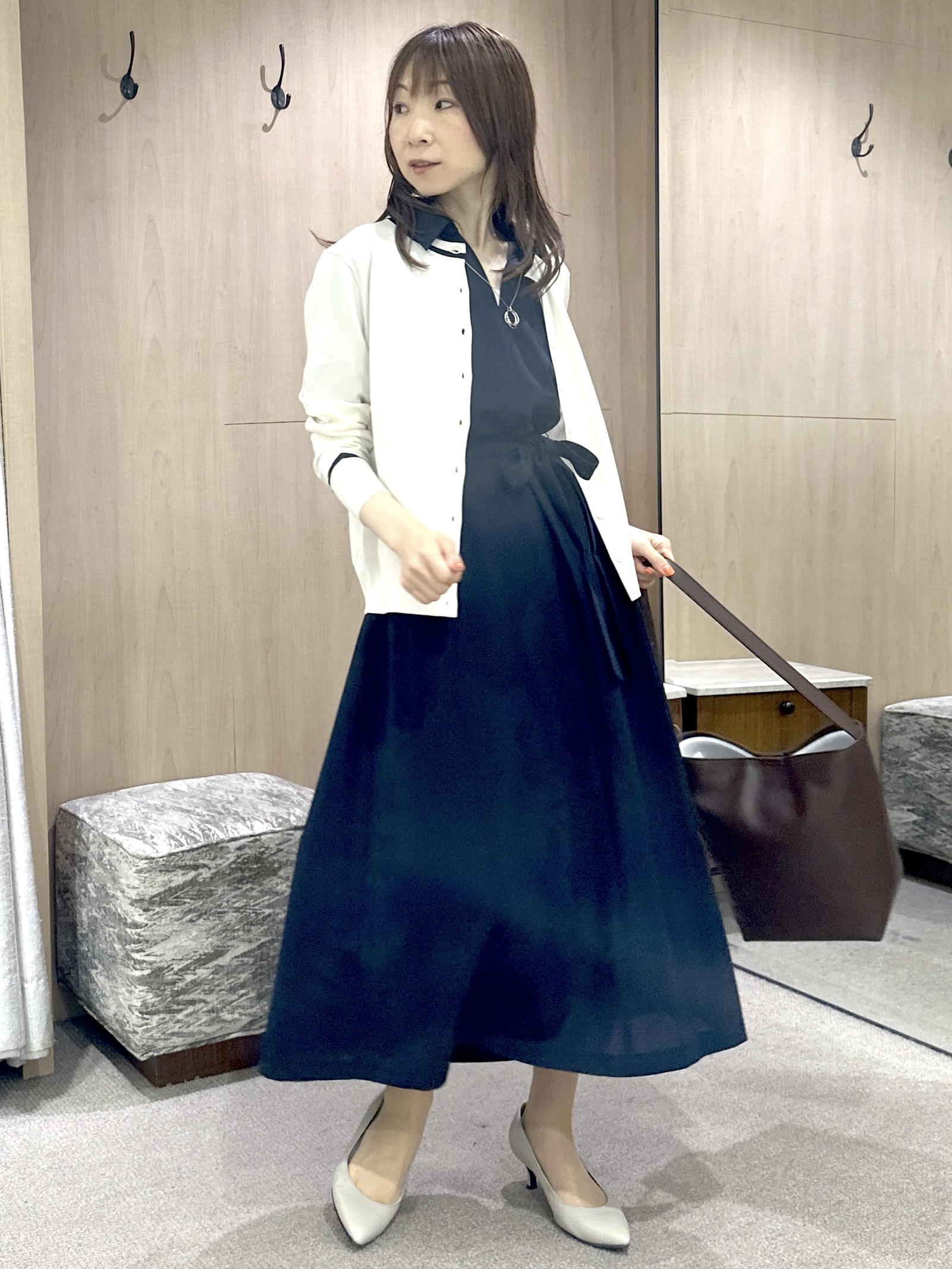 Miwaさんの「UNTITLED｜【アンサンブル可能】コンパクトニットカーディガン」を使ったコーディネート